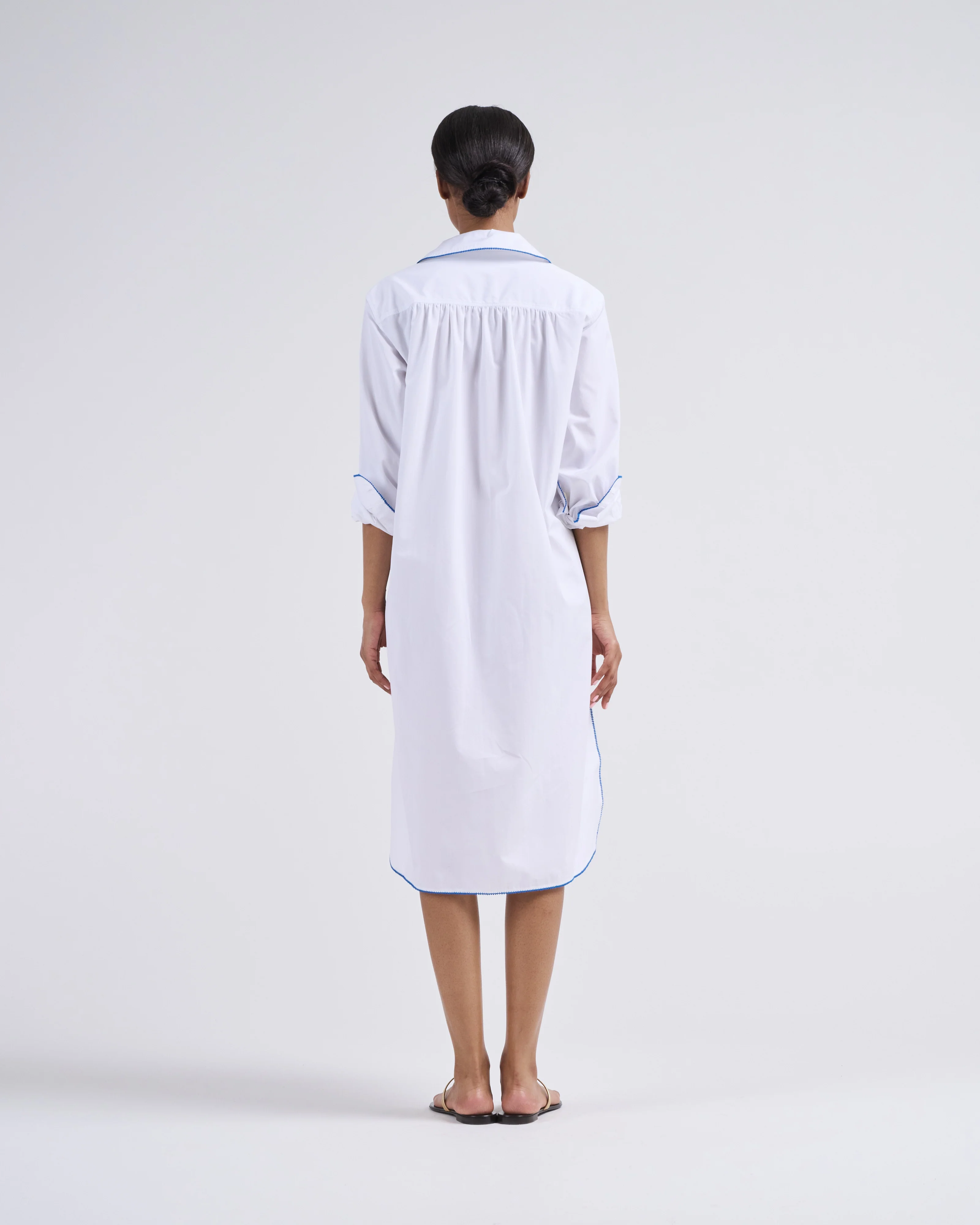 stitch embroidered pyjama dress - Image 5