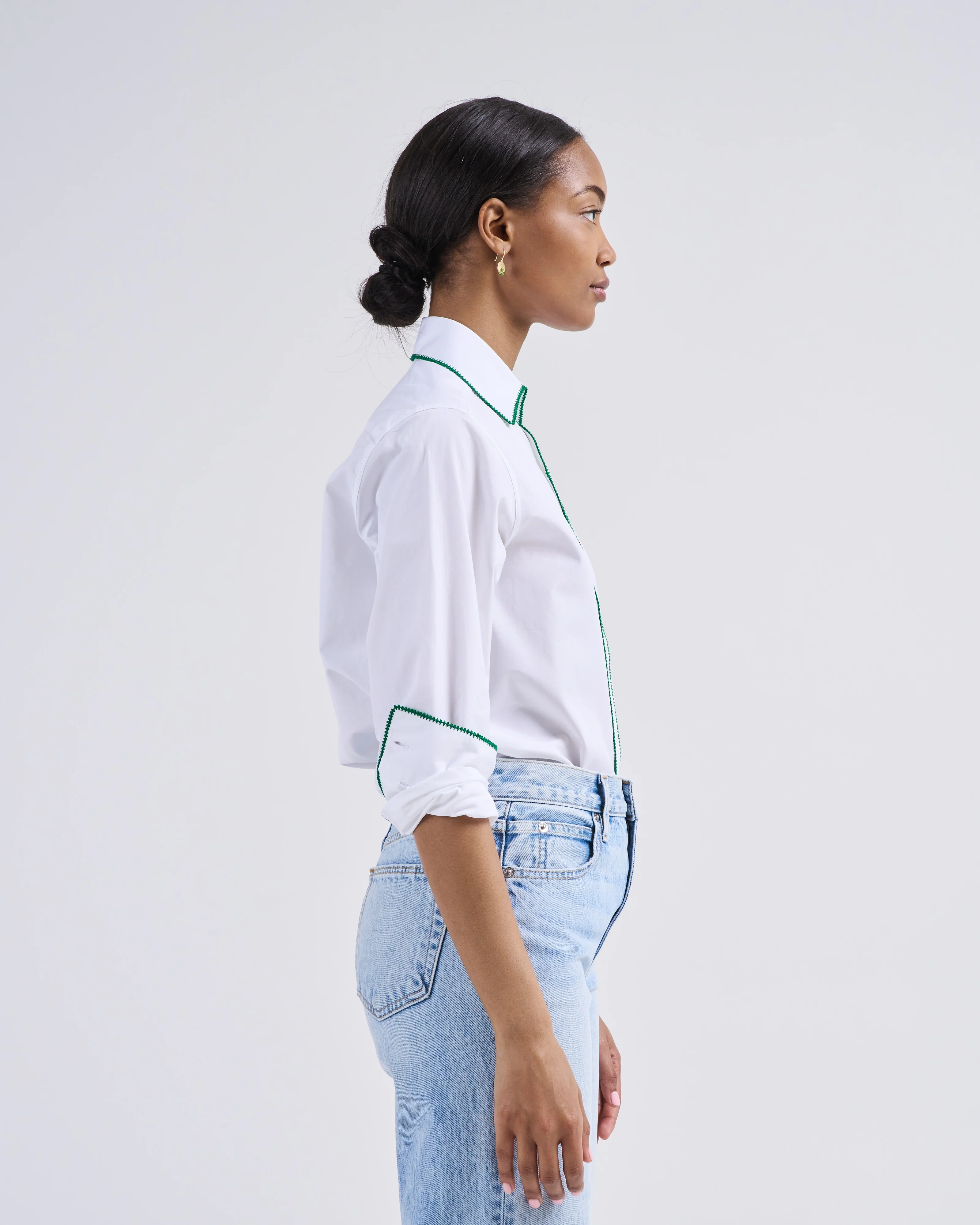 stitch embroidered work shirt - Image 3