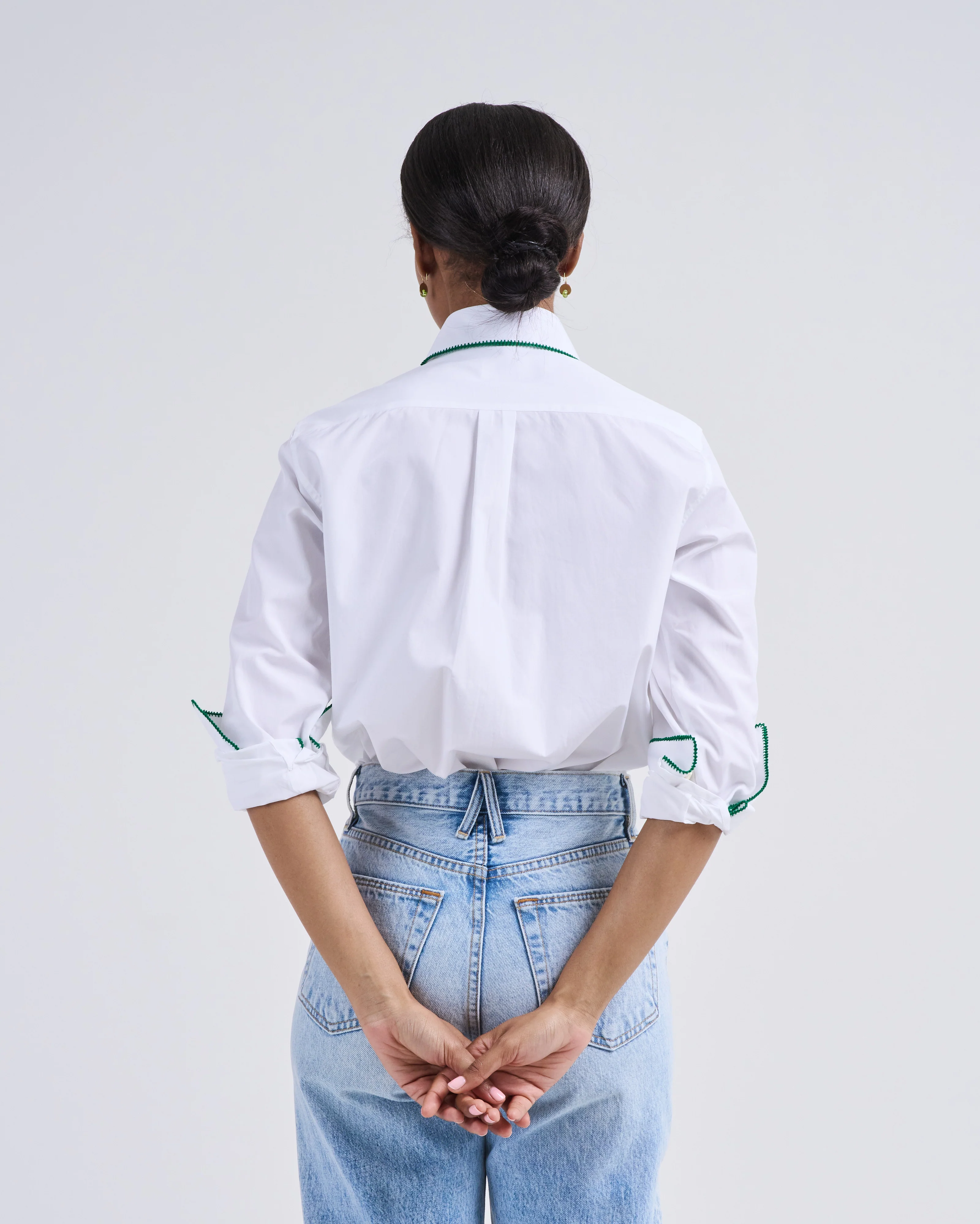 stitch embroidered work shirt - Image 5