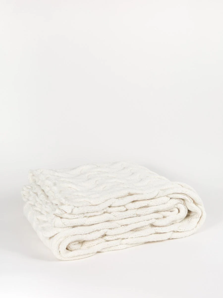 trenza cable throw - cream