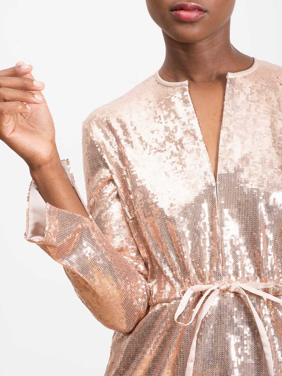 sequin keyhole dress - Image 4