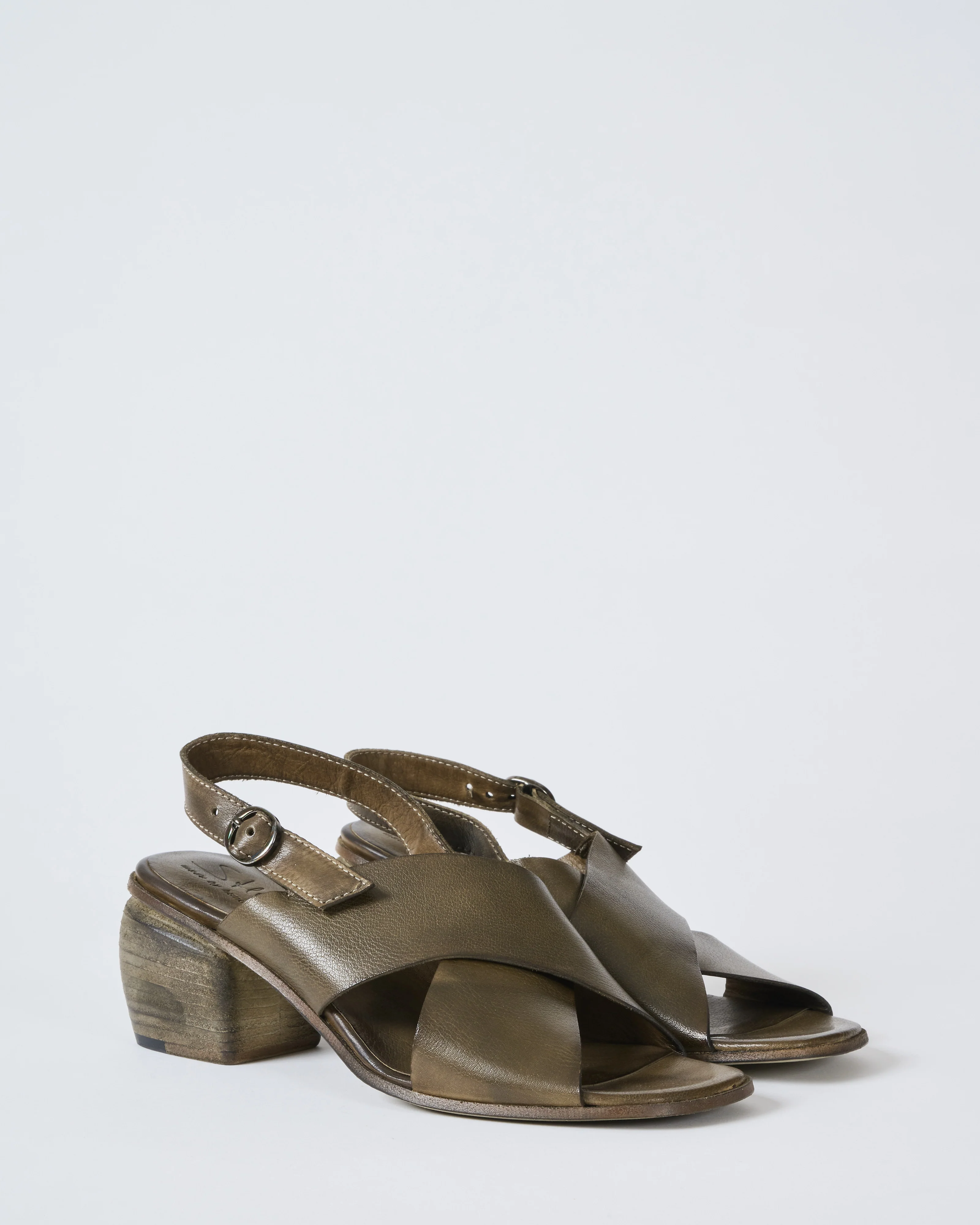 heeled cross-strap sandal - Image 4