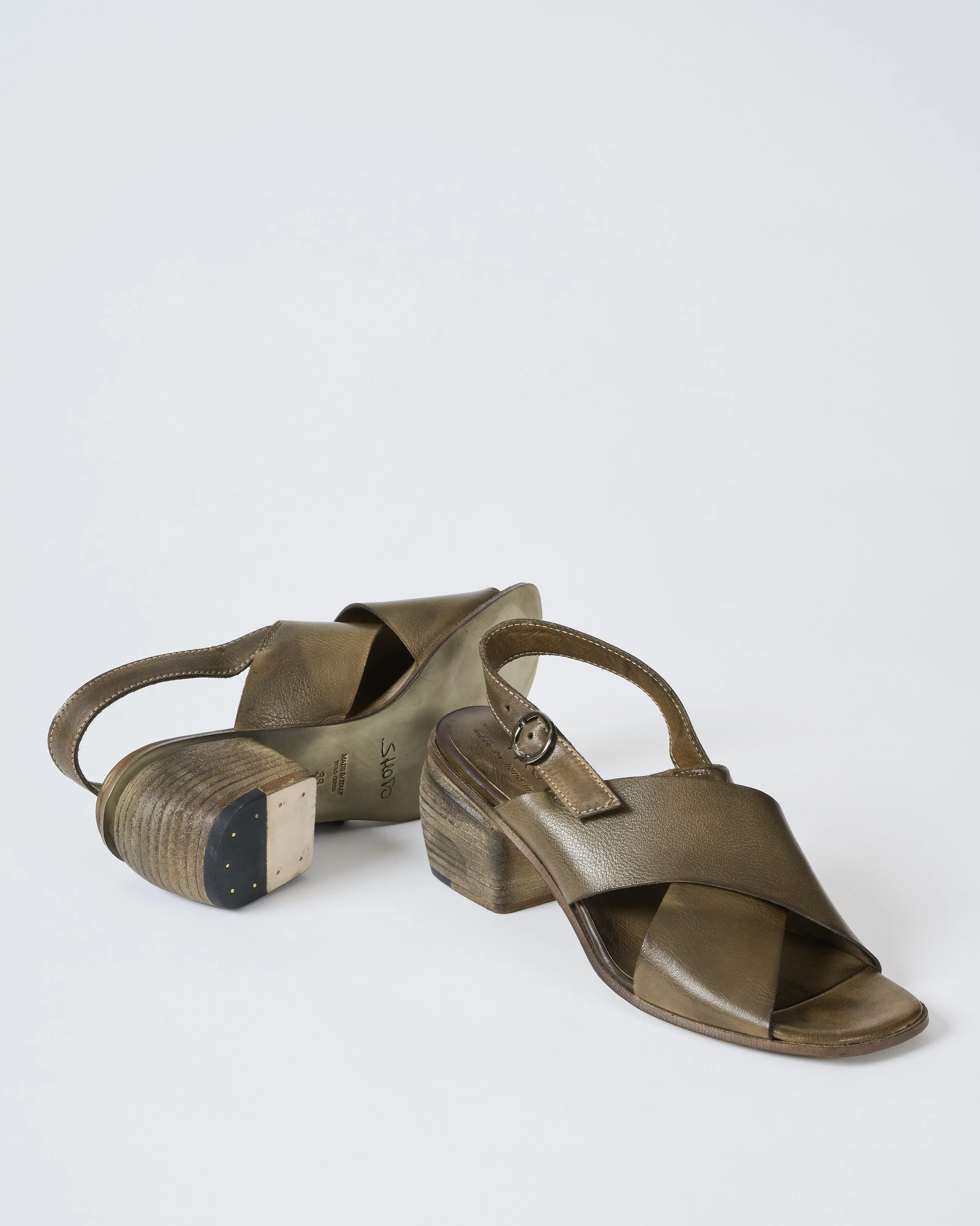 heeled cross-strap sandal - Image 5