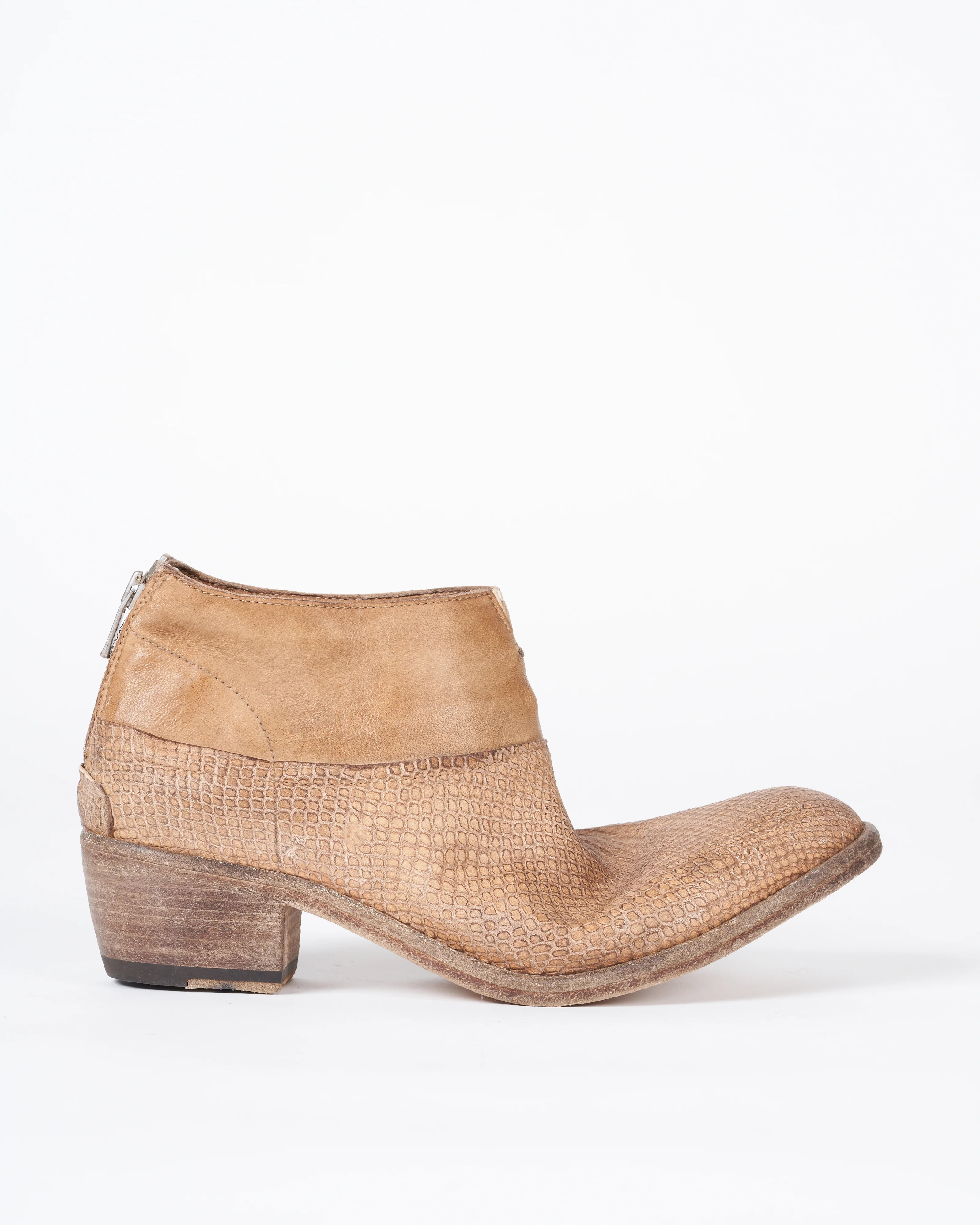 low ankle boot - cigar leather