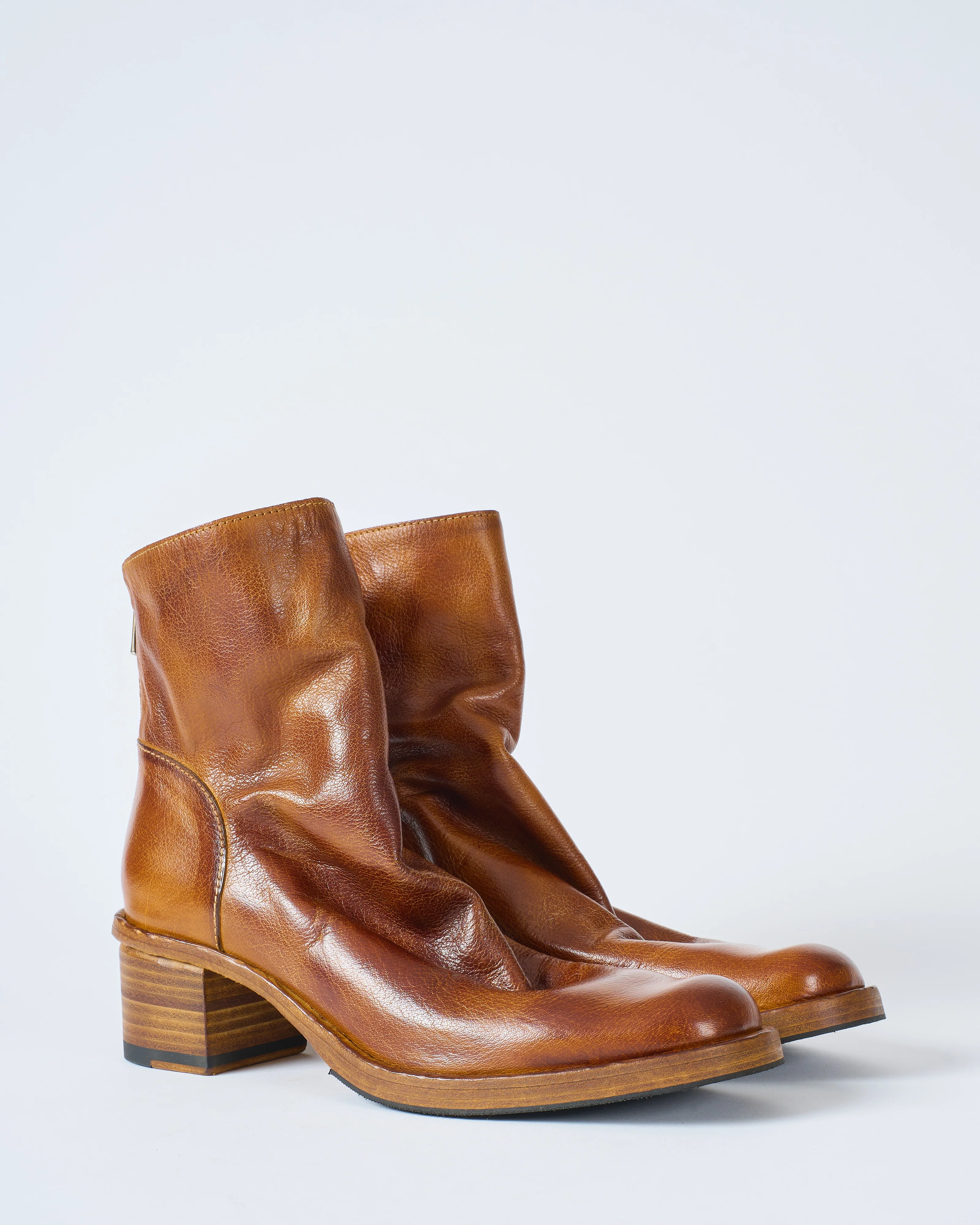 low boot square toe with back zip - Image 3