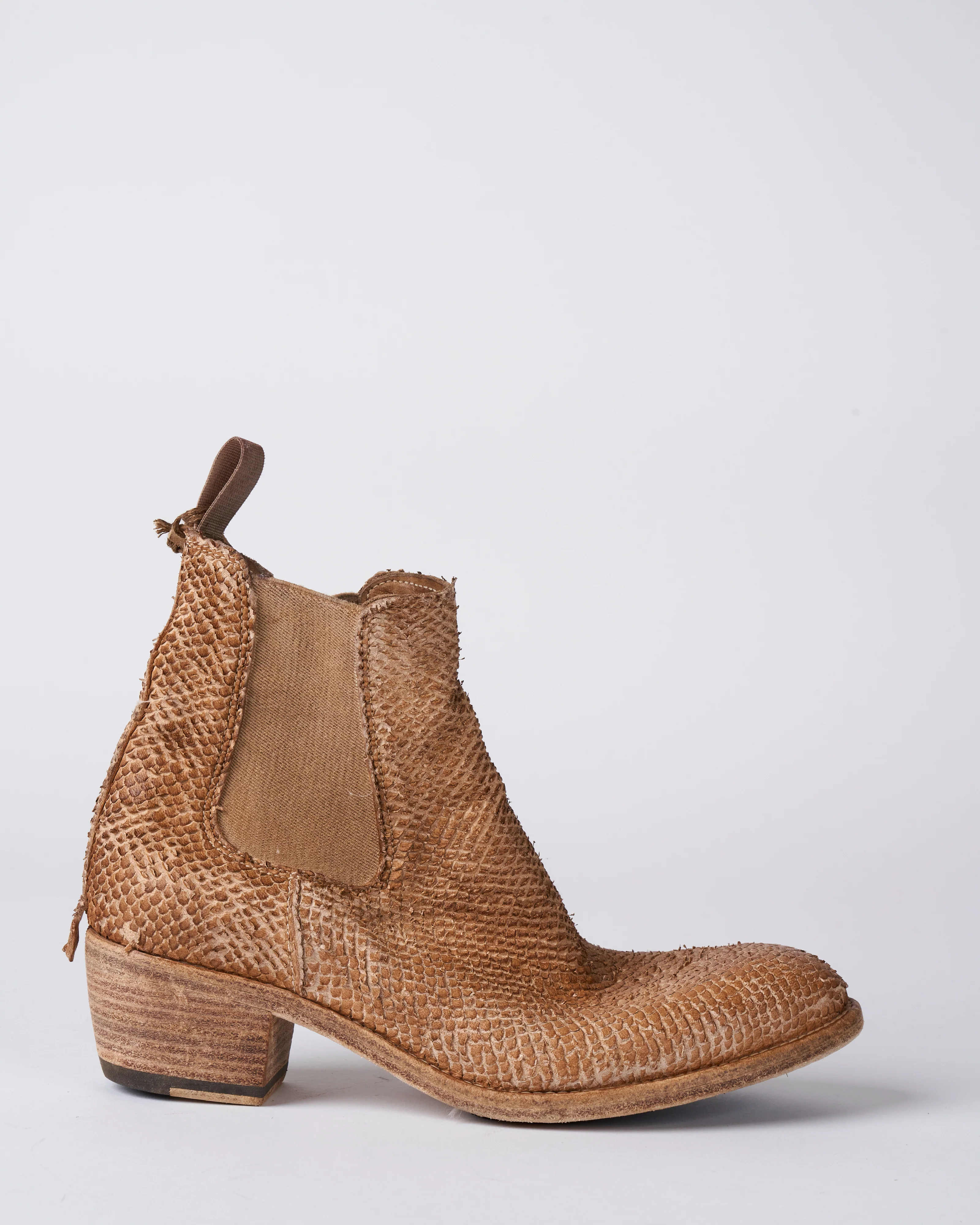 short boot chelsea laser cut - cigar - Image 2