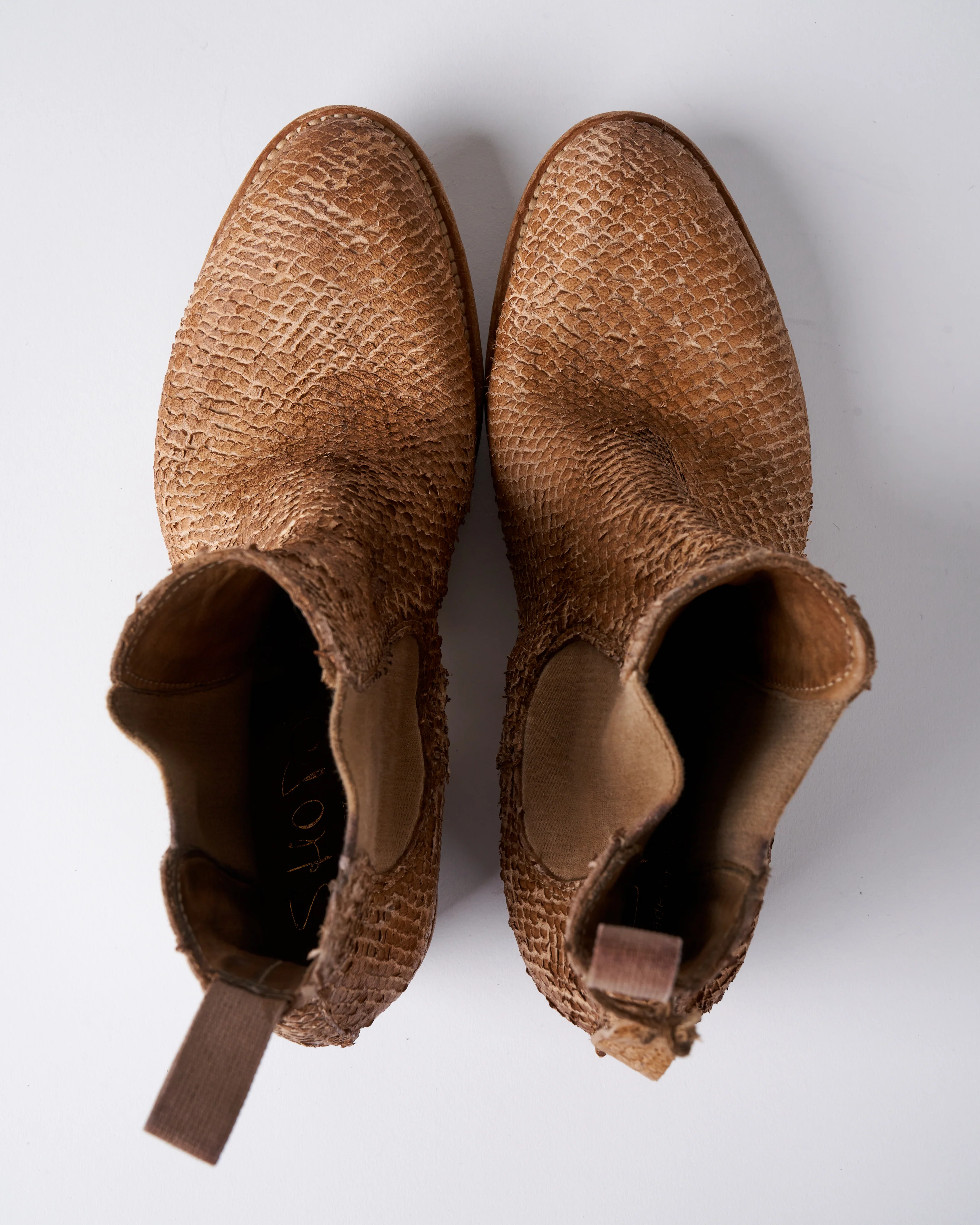 short boot chelsea laser cut - cigar - Image 3