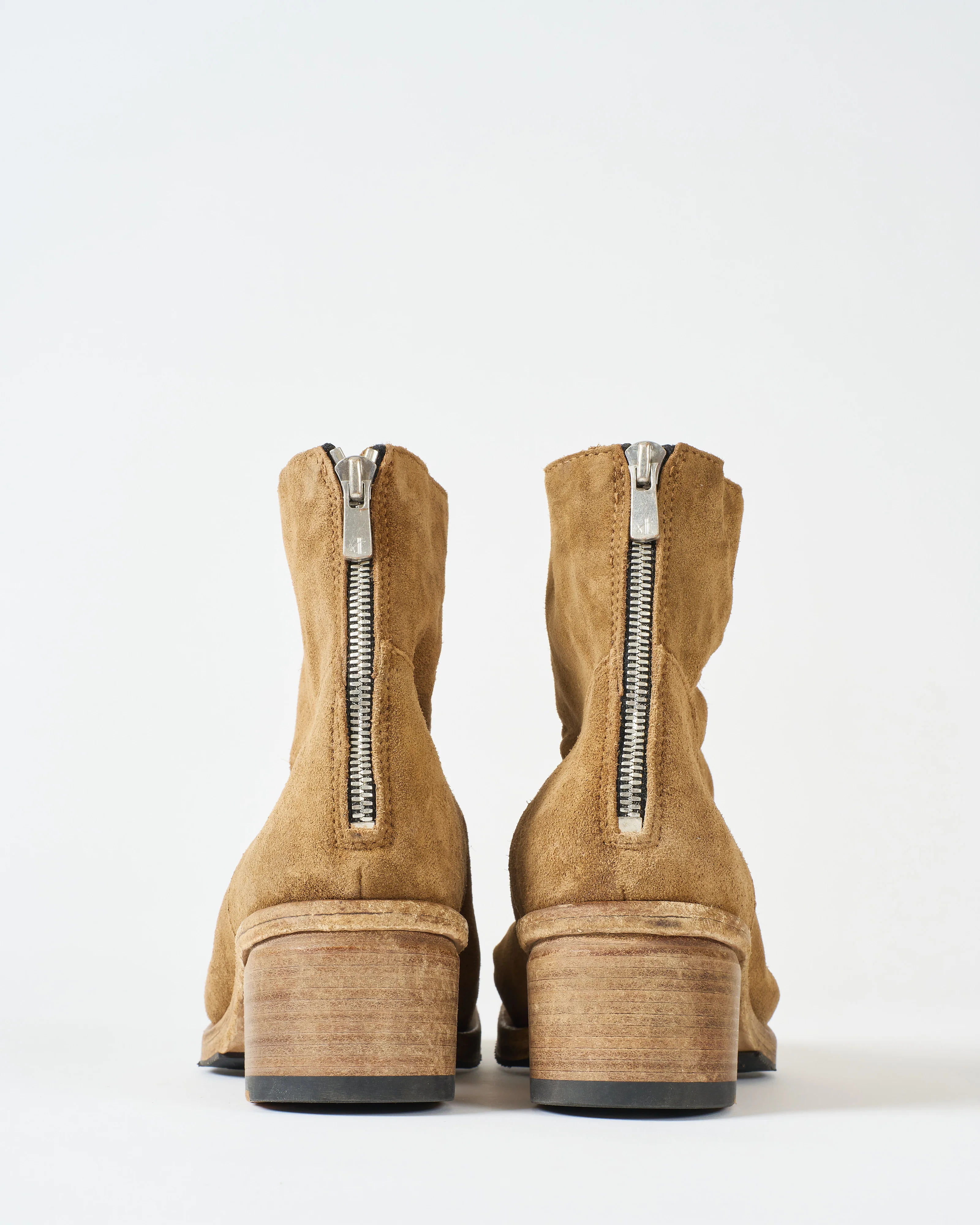 square toe block heel back zipper - Image 3