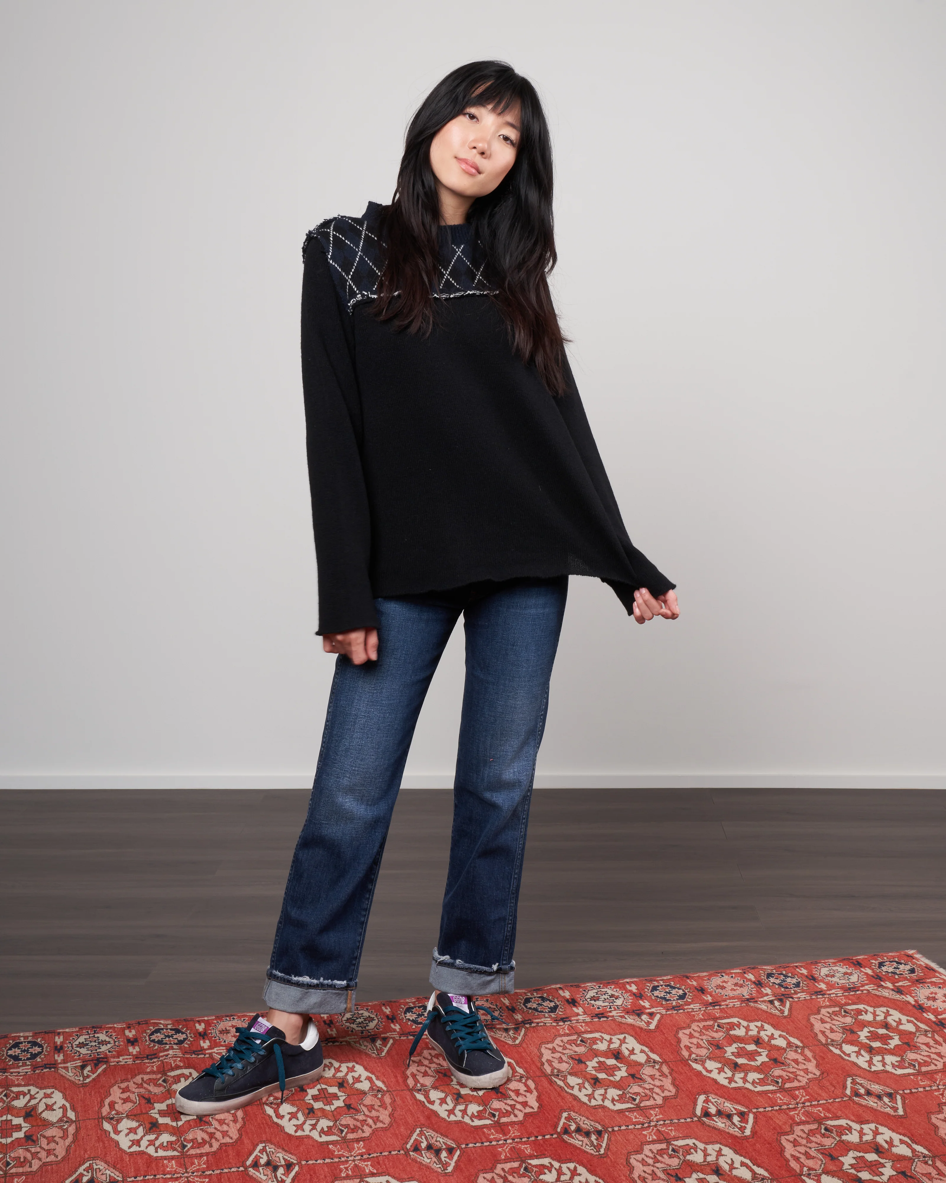argun sweater -black argyle - Image 2