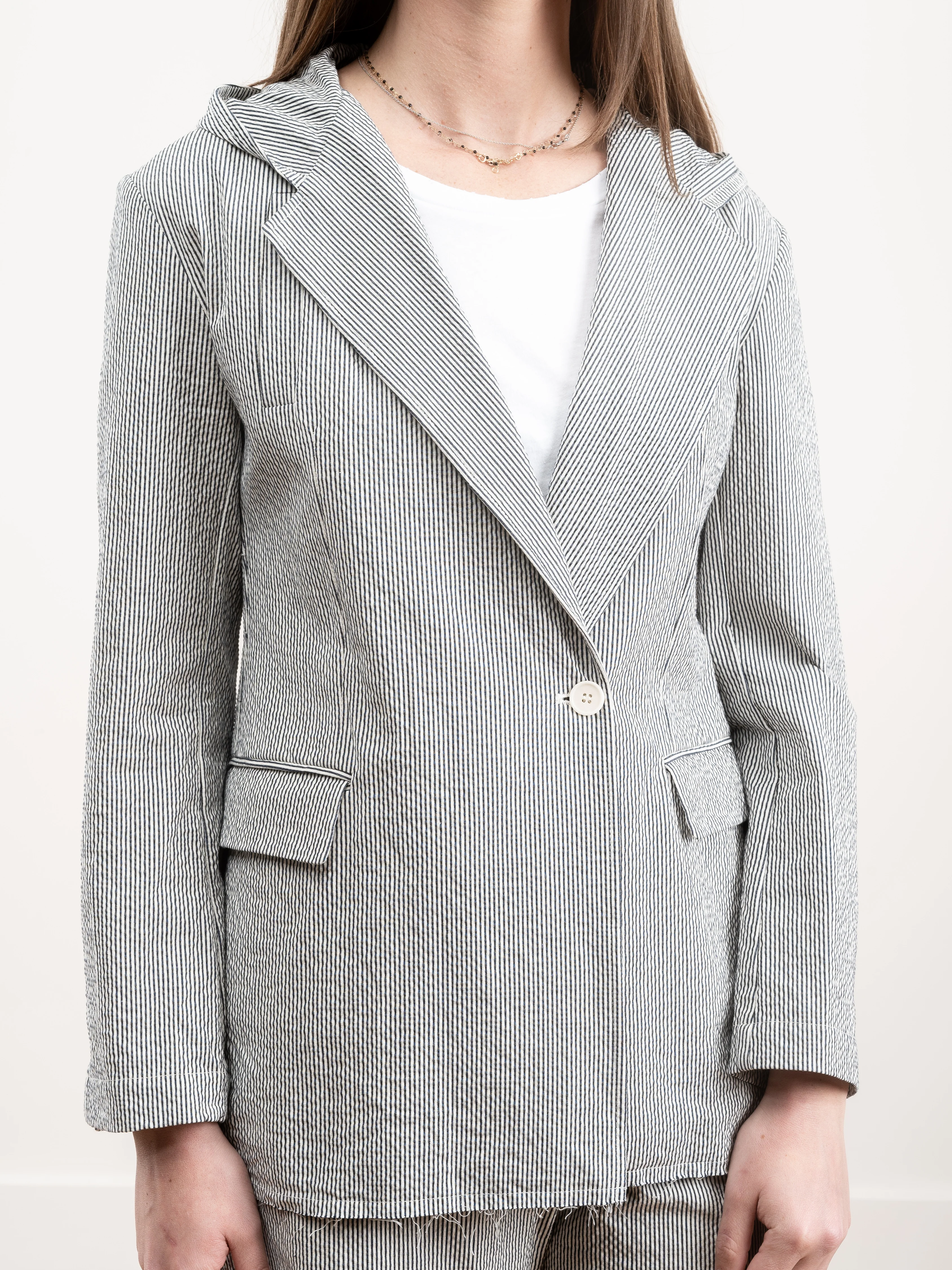 bond jacket w/ hoody - seersucker - Image 3