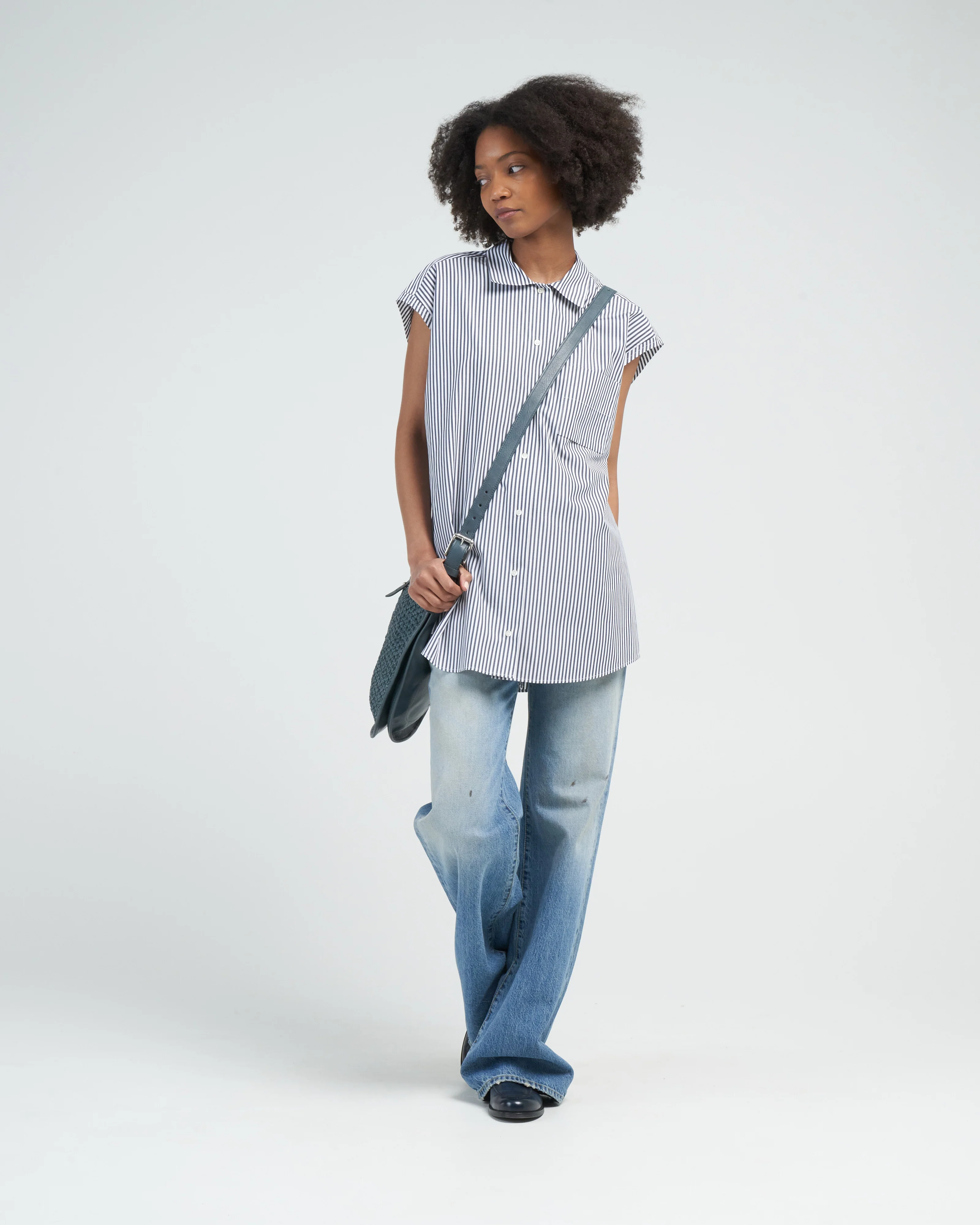 cuba shirt - navy stripes - Image 2