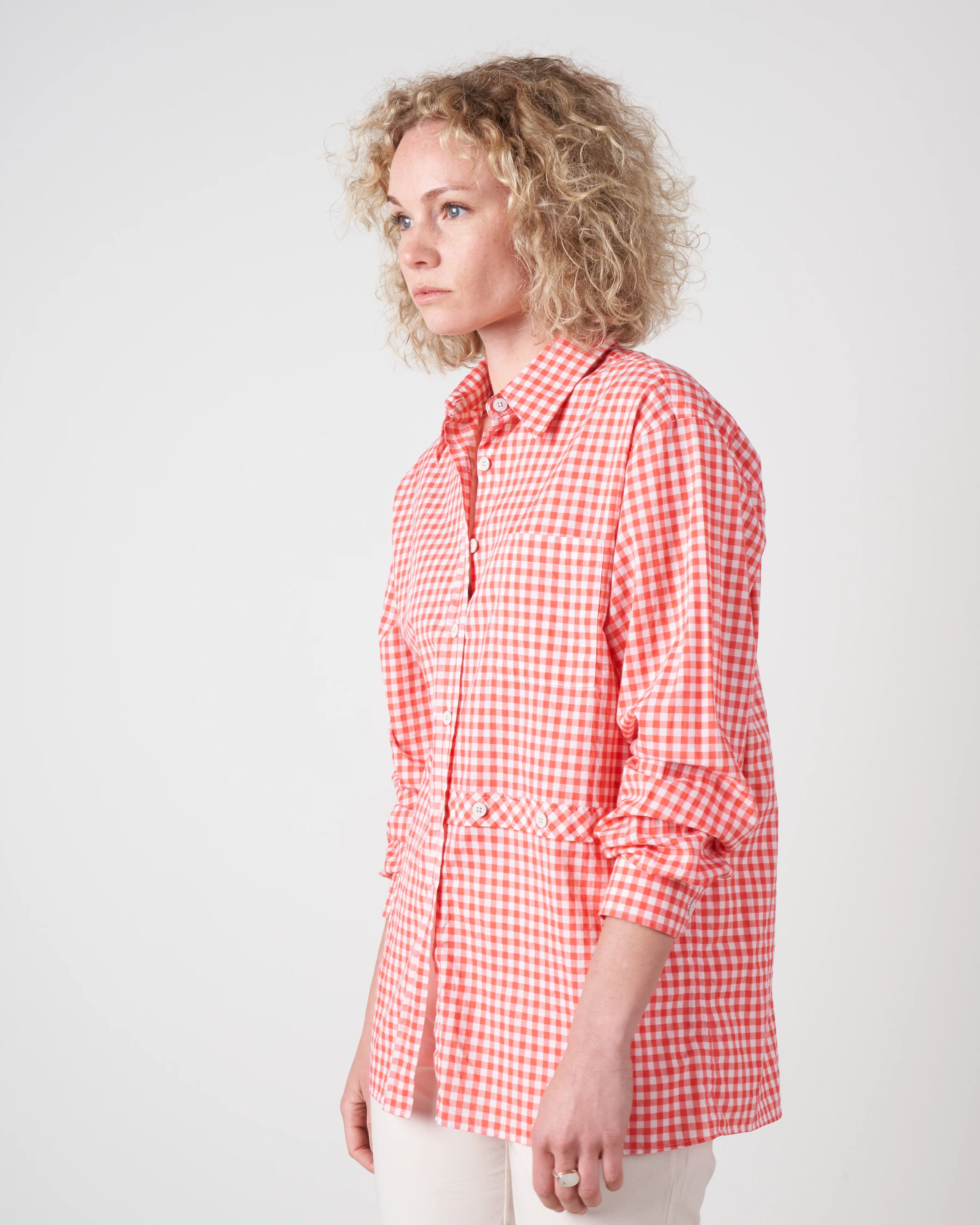 deva shirt - red gingham - Image 2