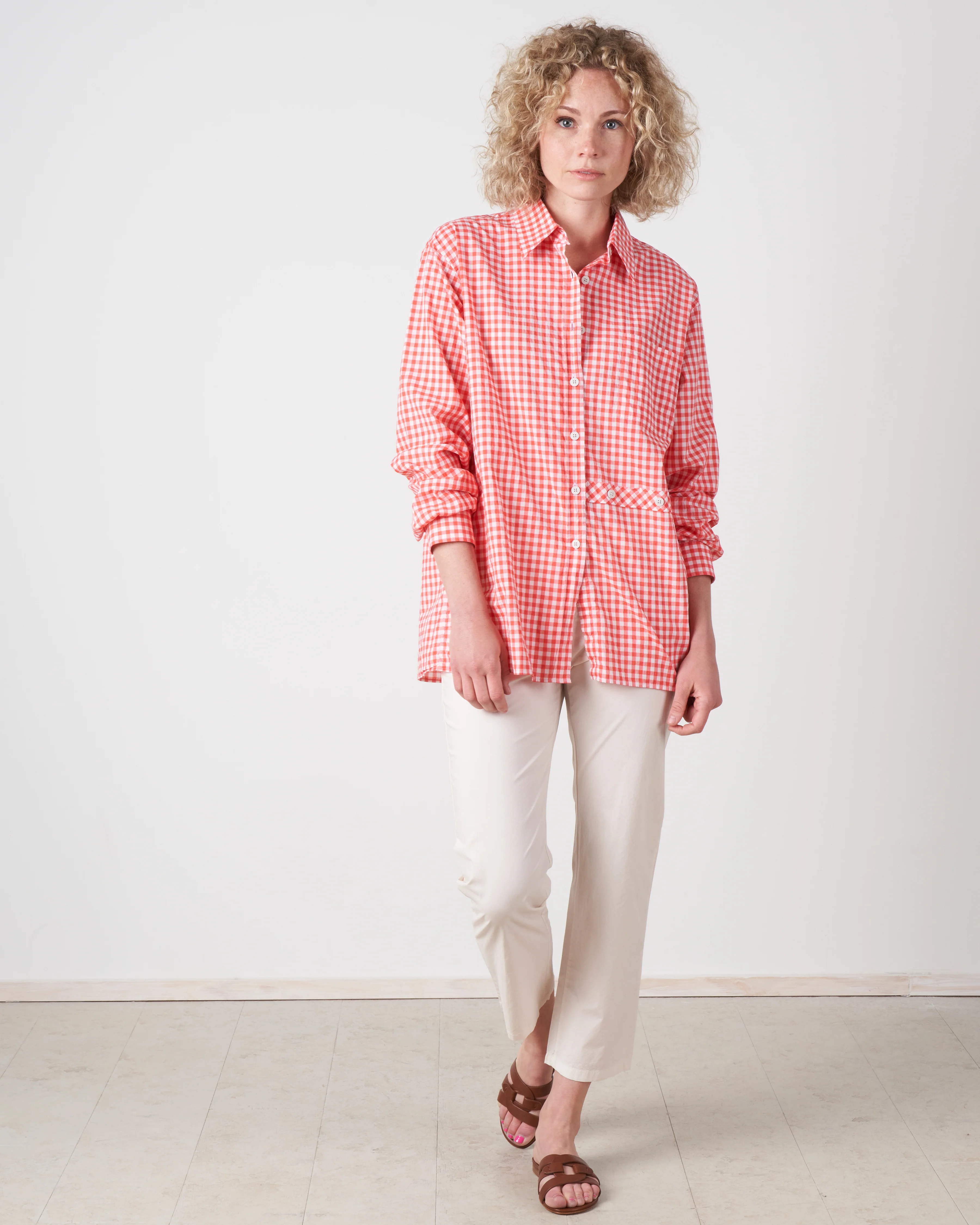 deva shirt - red gingham - Image 5