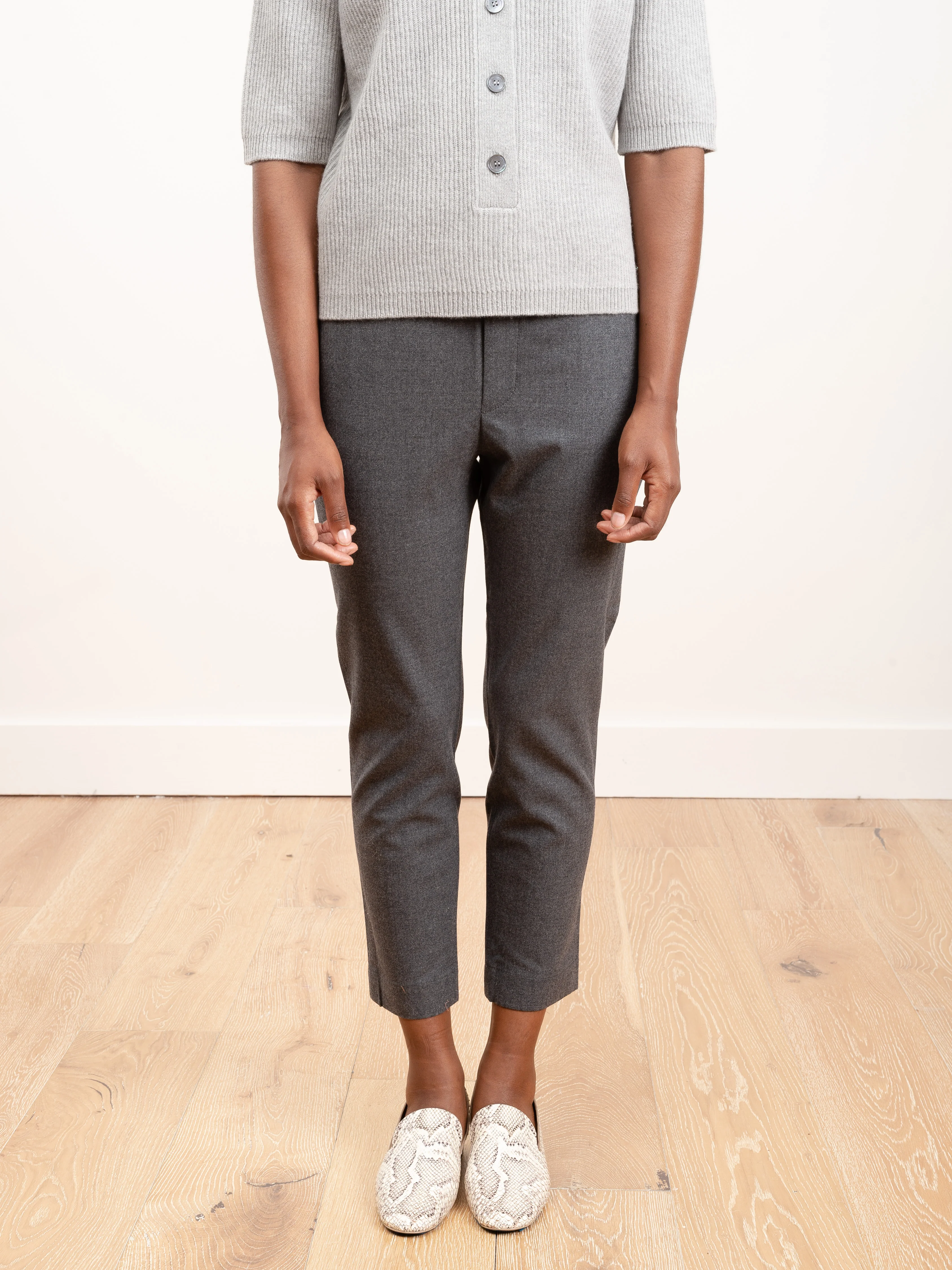 grey flannel pullup pant