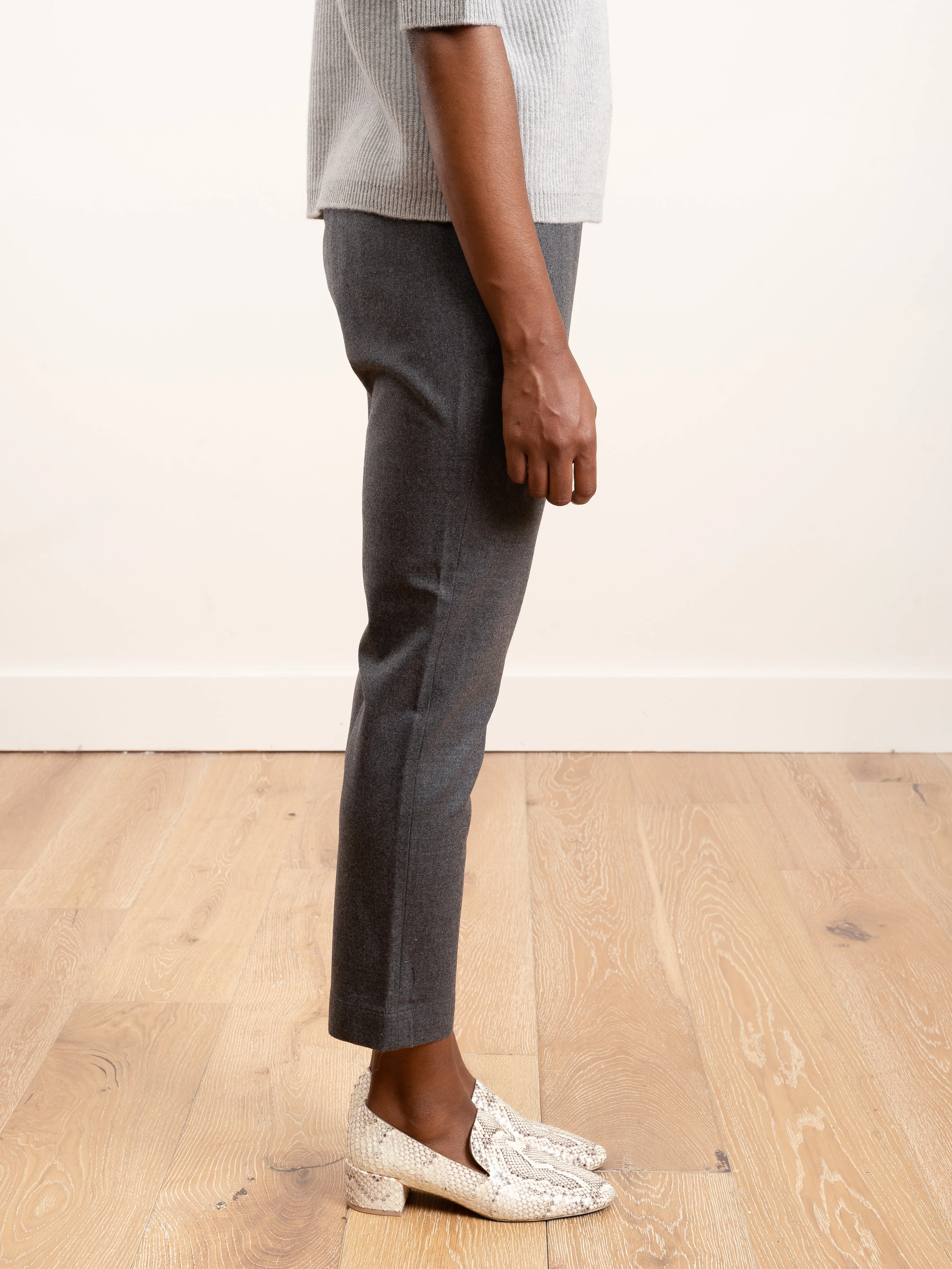 grey flannel pullup pant - Image 2