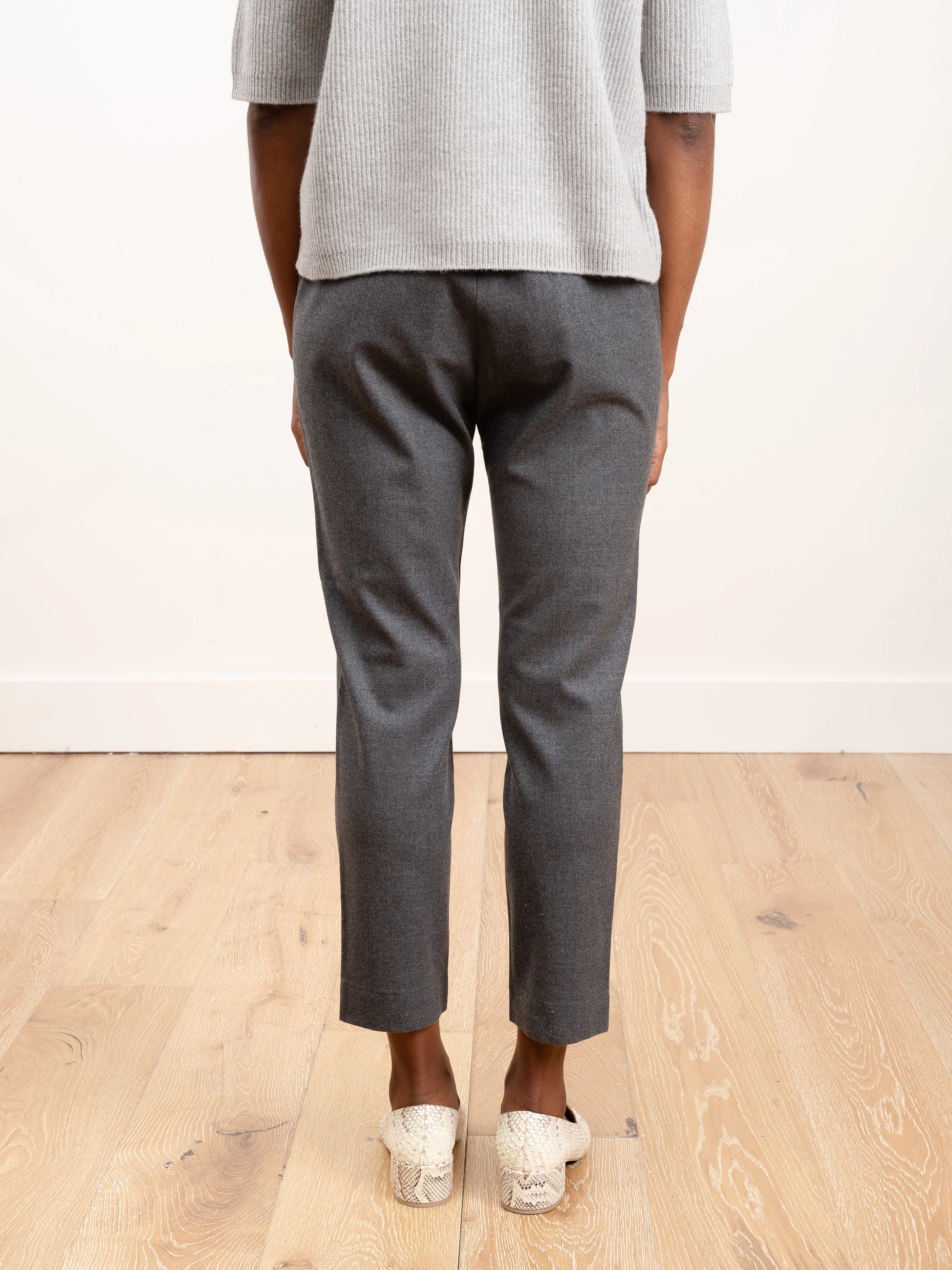 grey flannel pullup pant - Image 3