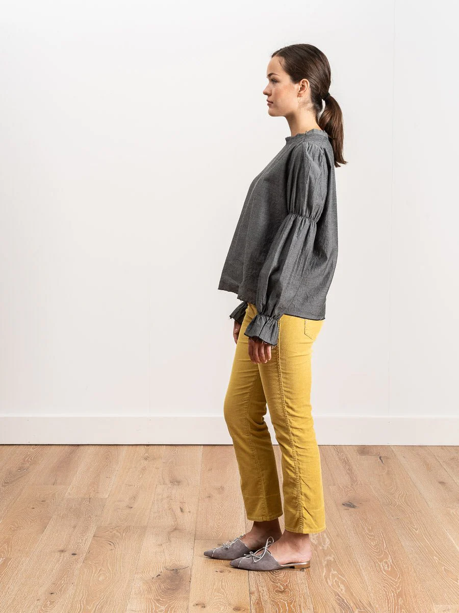 josie blouse - grey chambray - Image 2