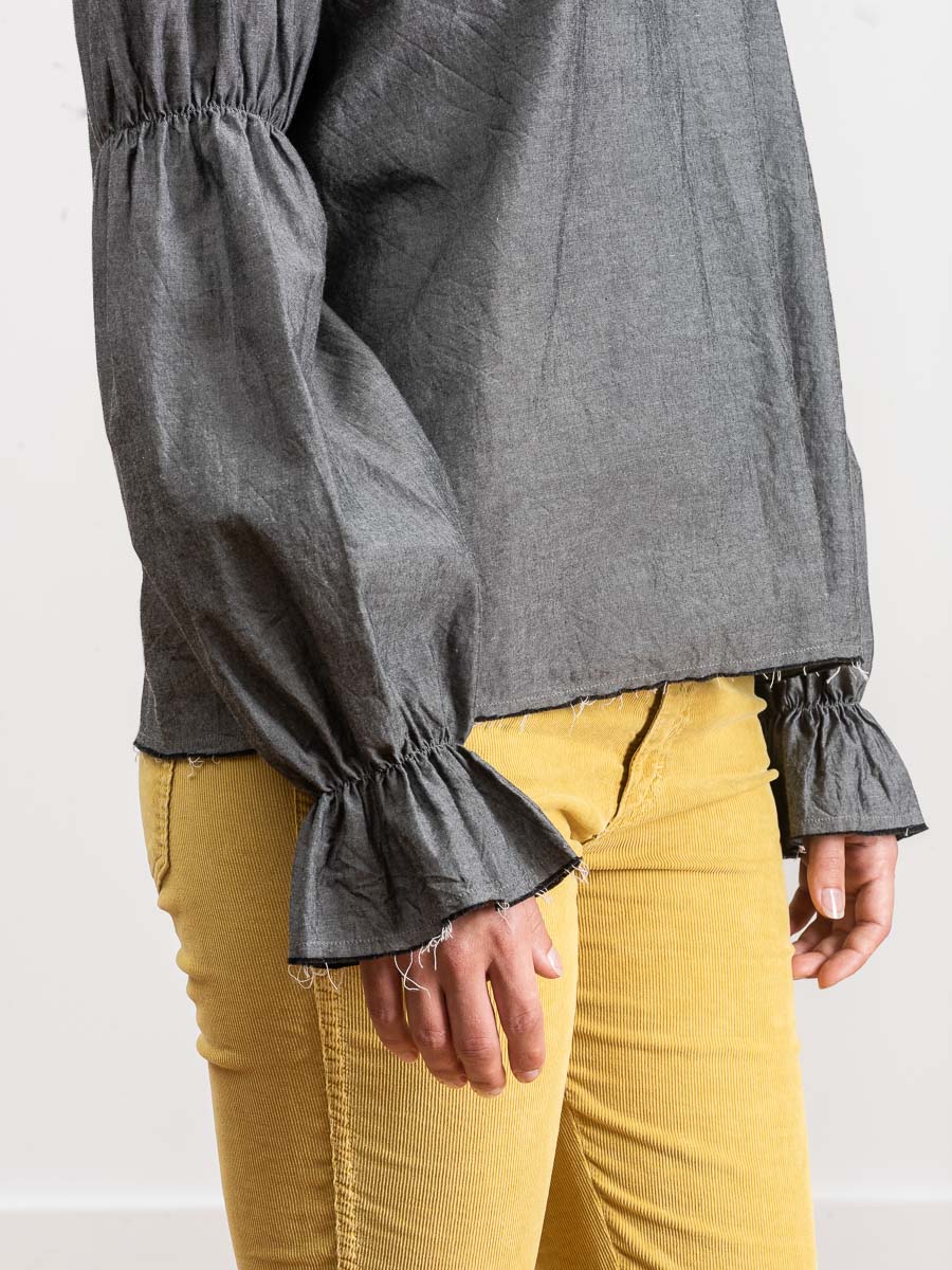 josie blouse - grey chambray - Image 7