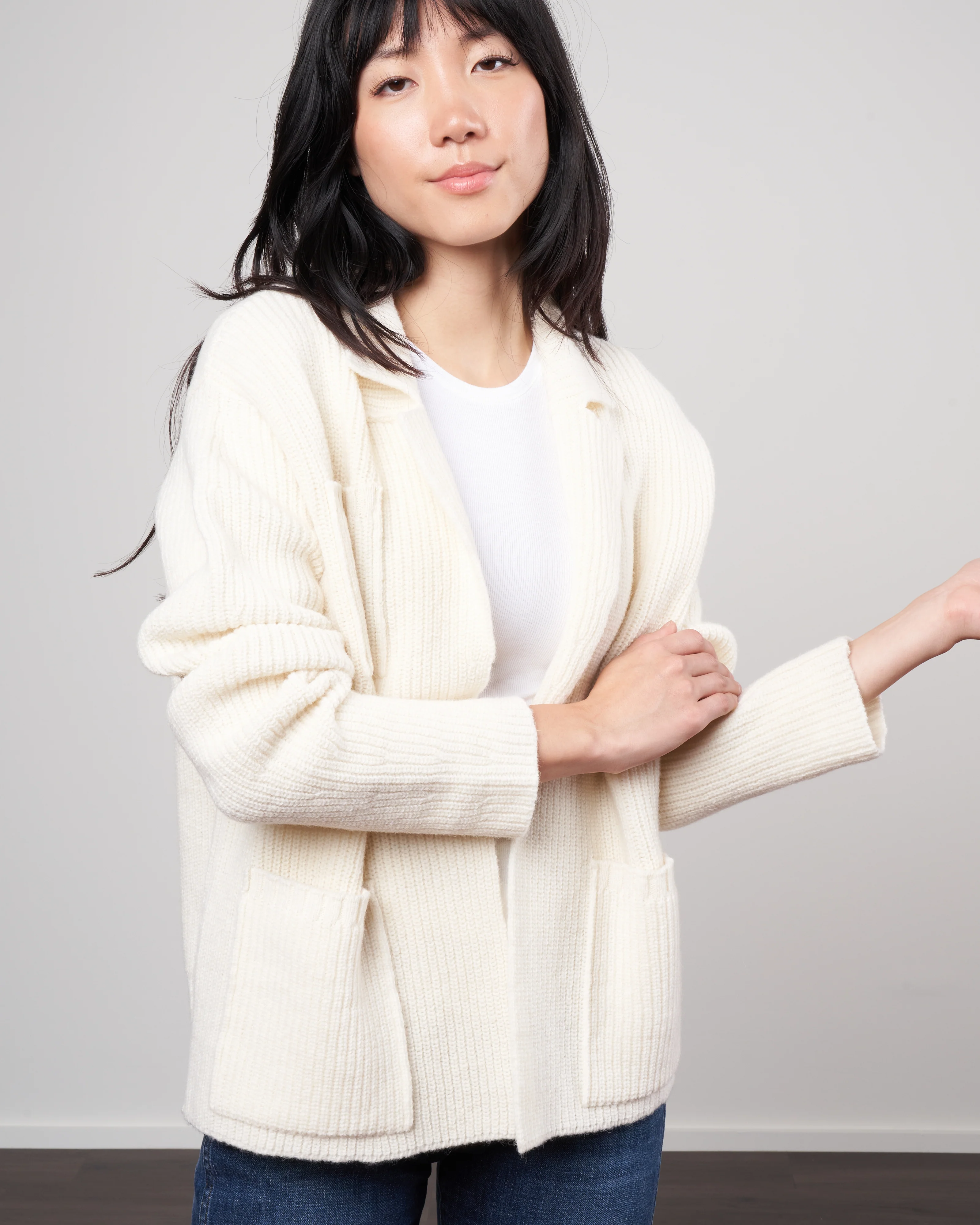 katie cardigan - winter white - Image 2