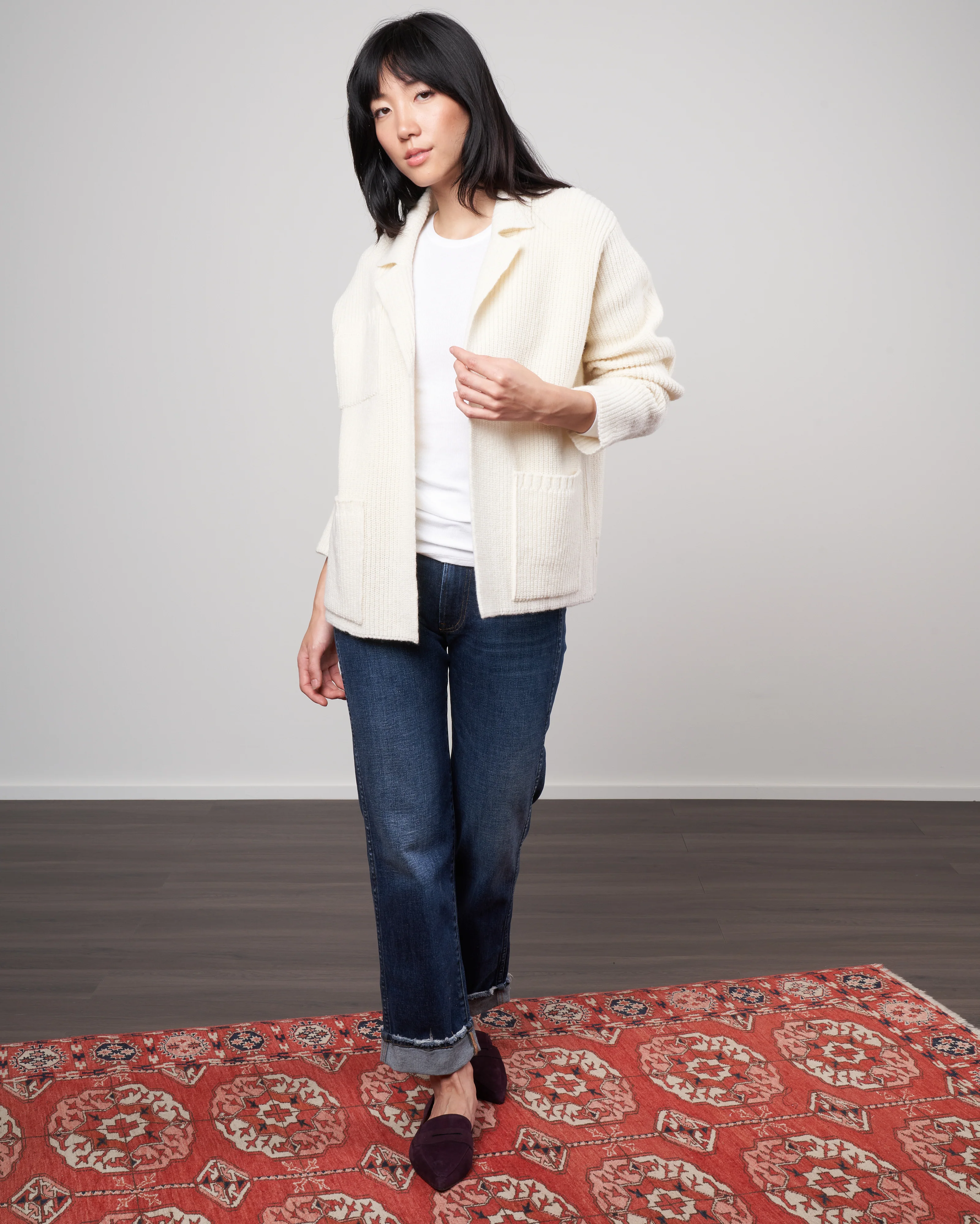 katie cardigan - winter white - Image 5