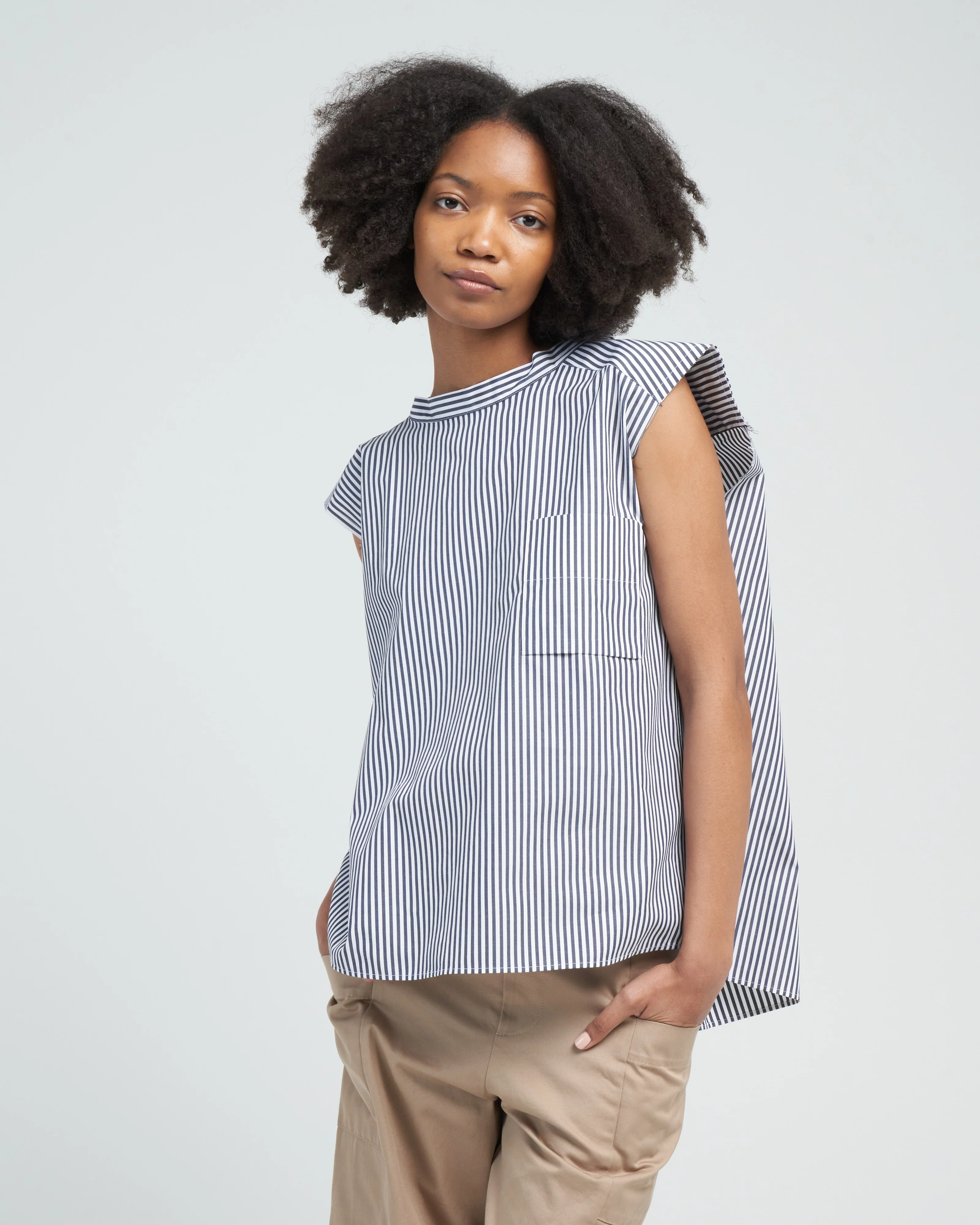 kola shirt - navy stripes - Image 2