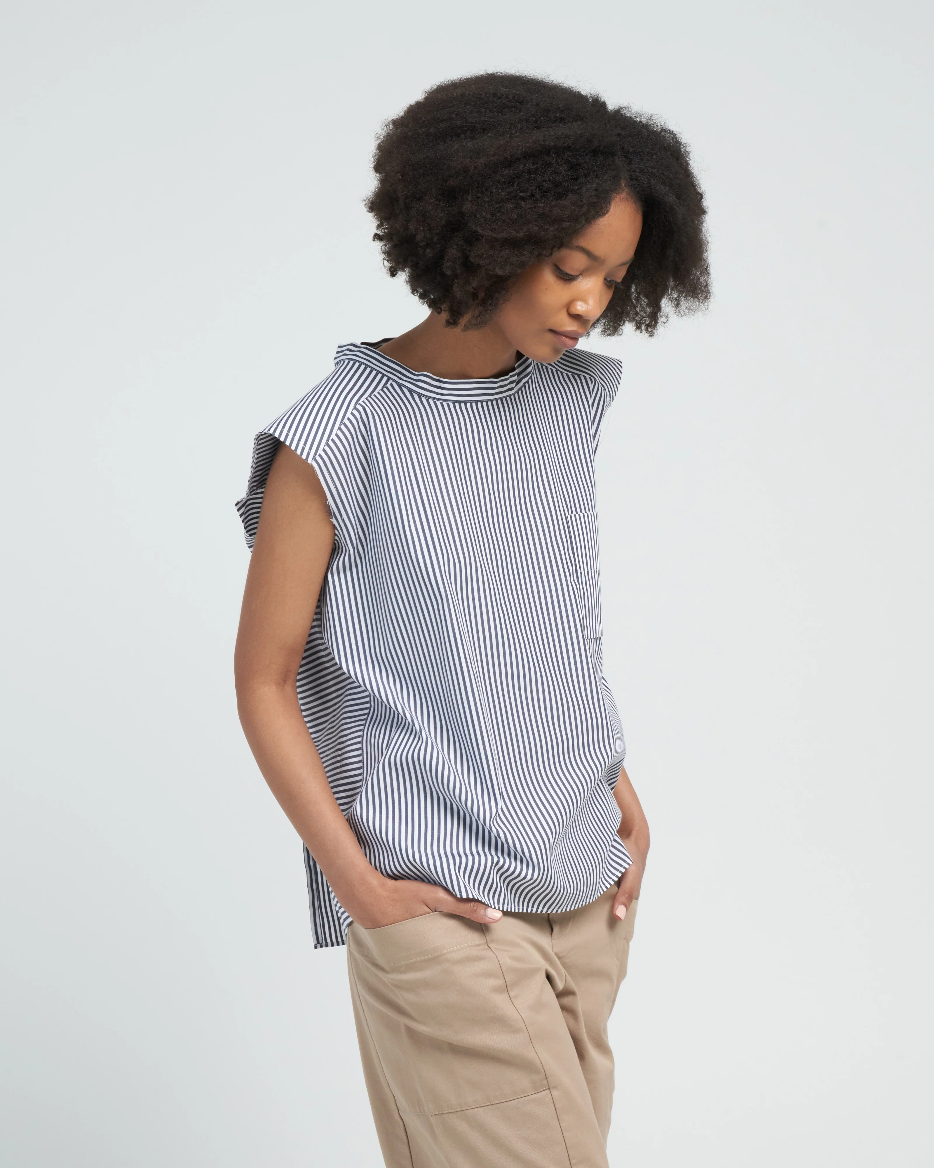 kola shirt - navy stripes - Image 4
