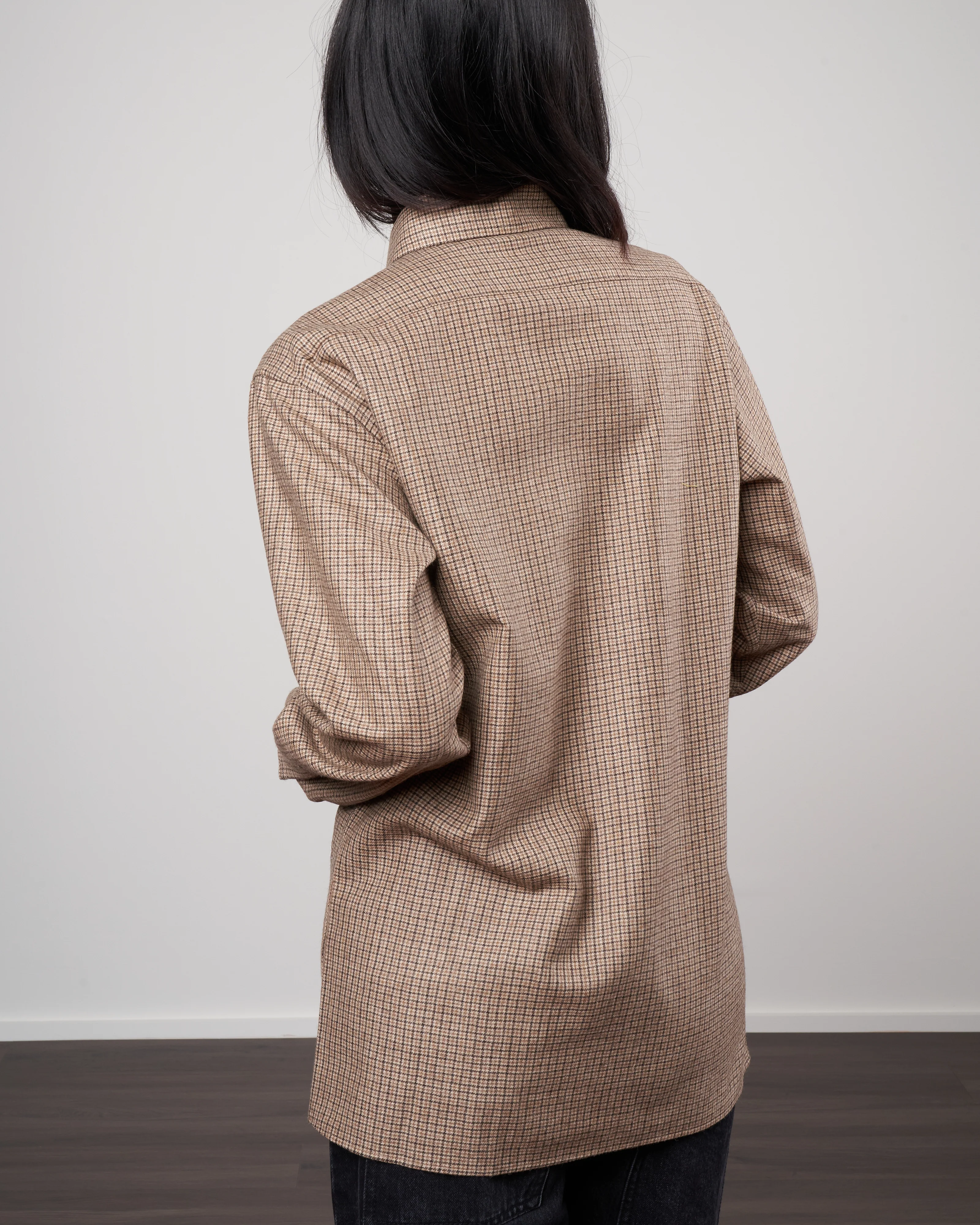 mitha shirt - brown check - Image 3