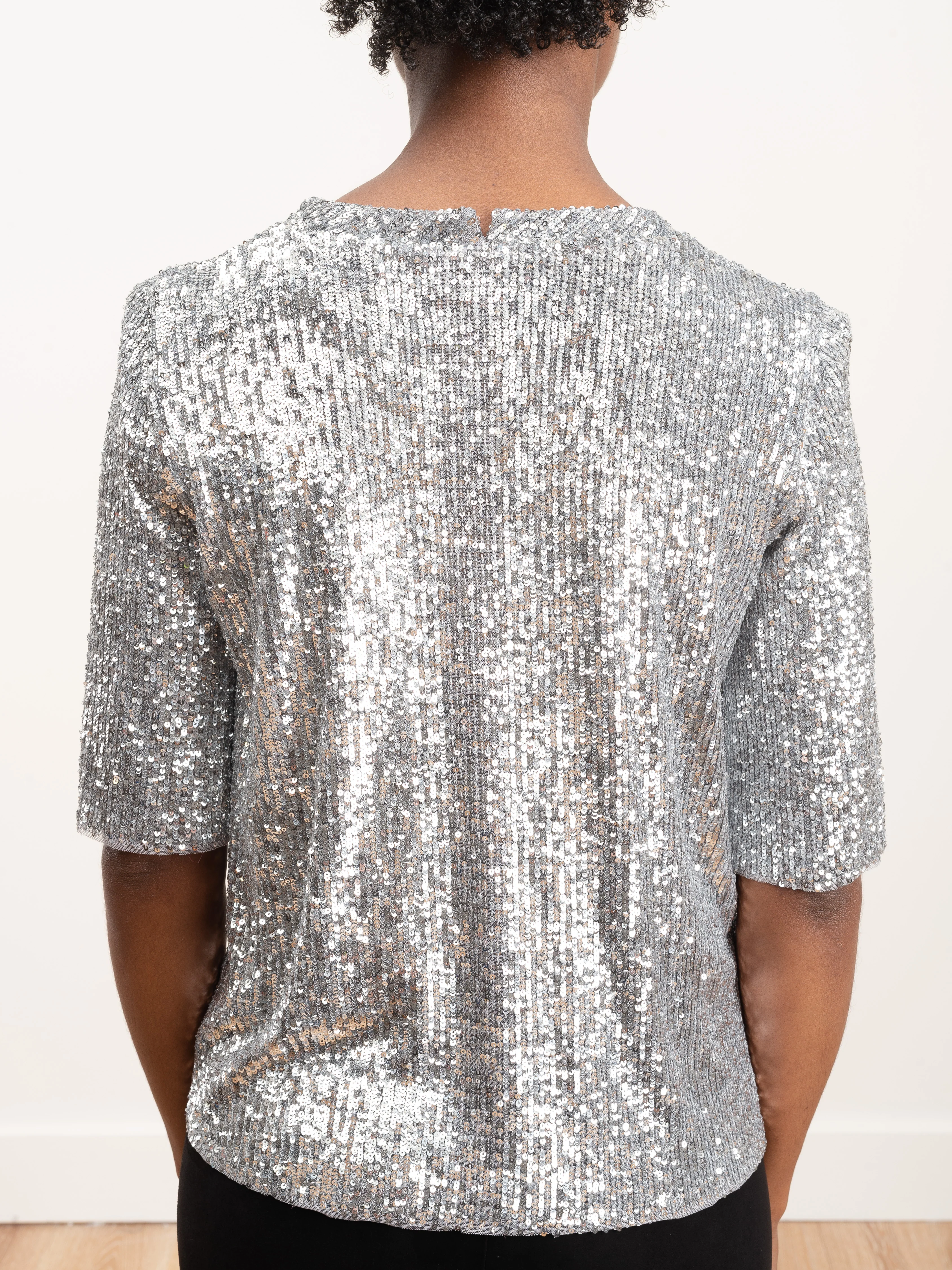 silver pailette tee shirt - Image 4