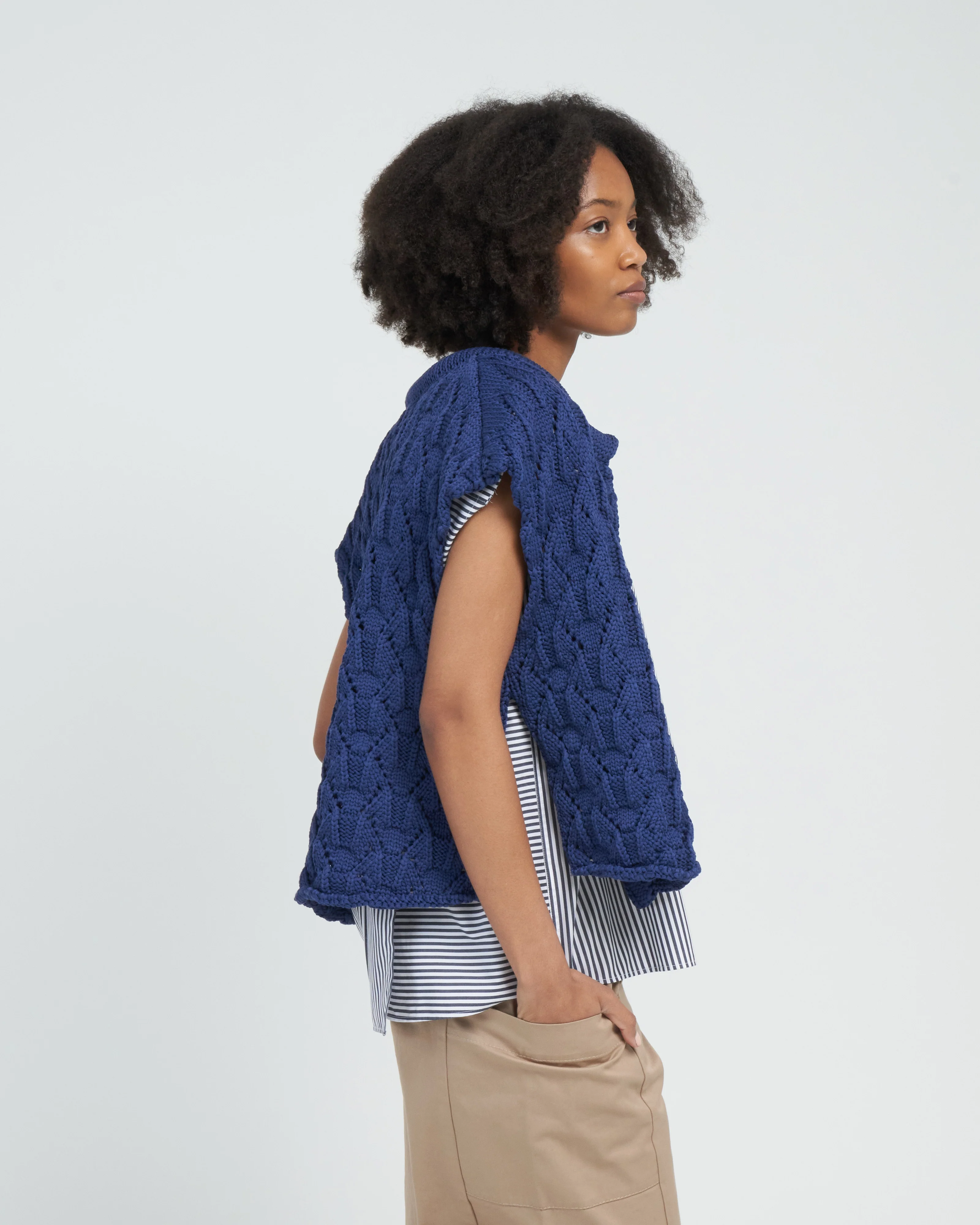 soffio knit vest - deep ocean - Image 3