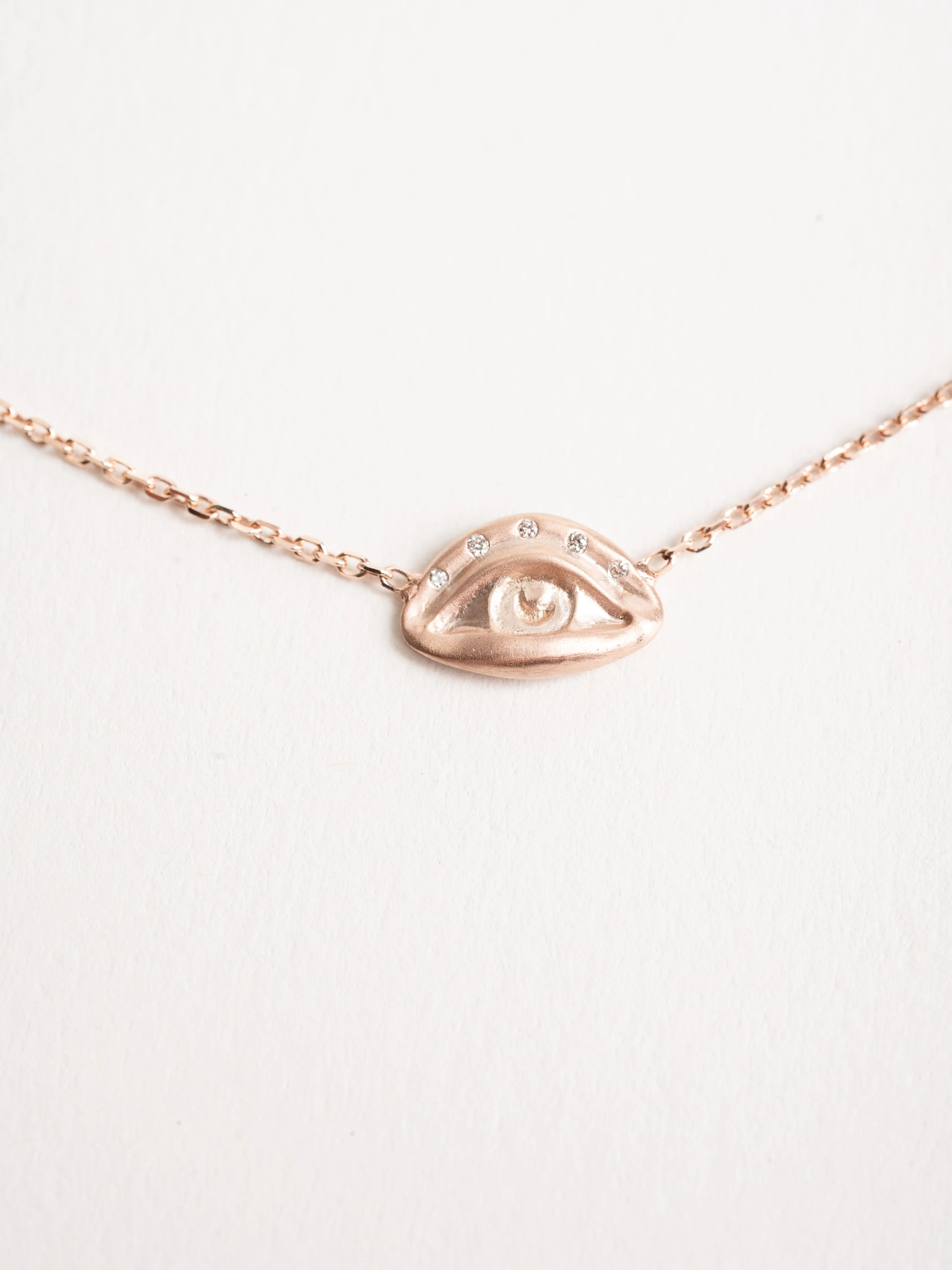 alicia's eye necklace - rose gold - Image 2