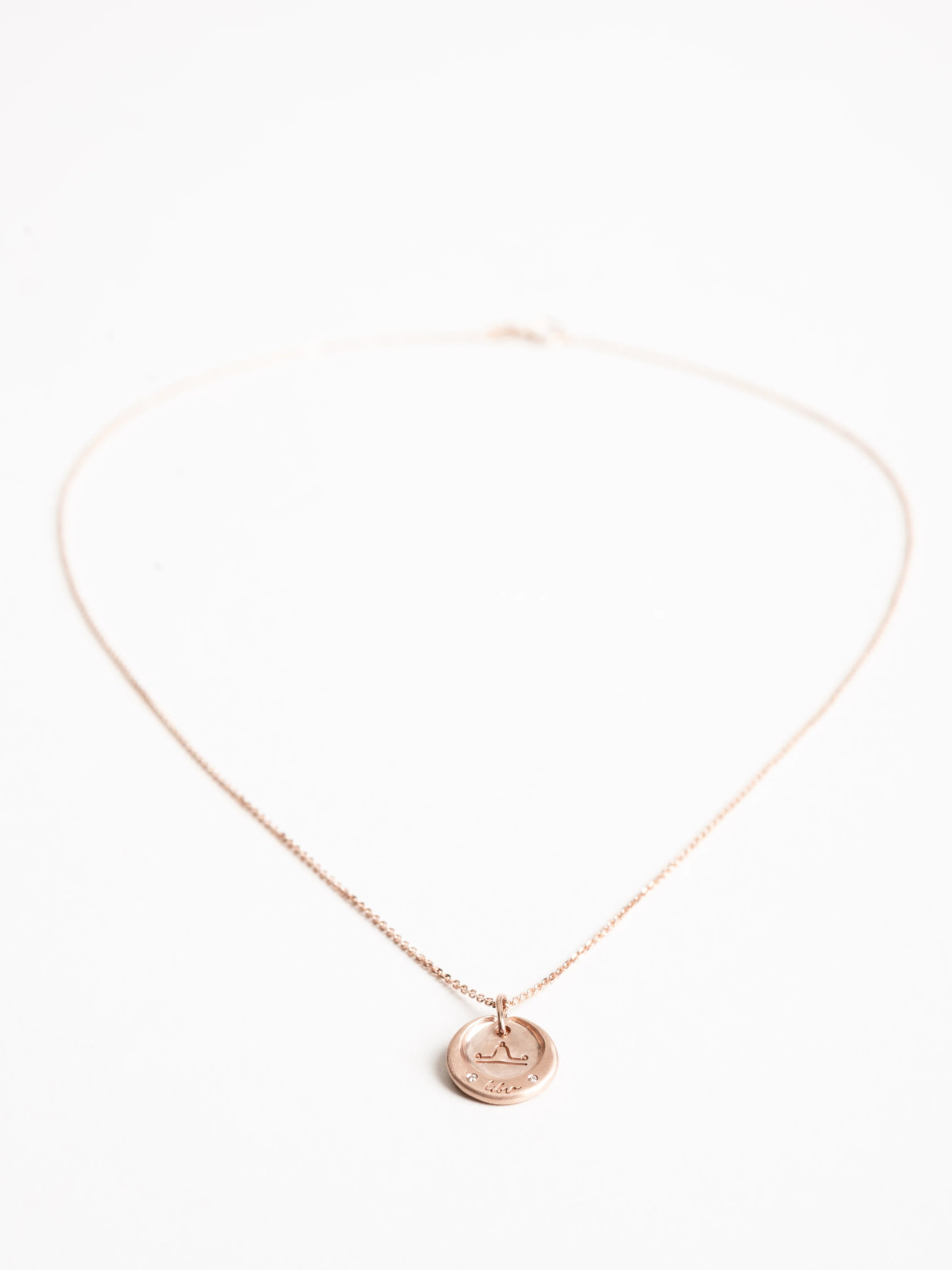 rose gold horoscope necklace - libra - Image 2