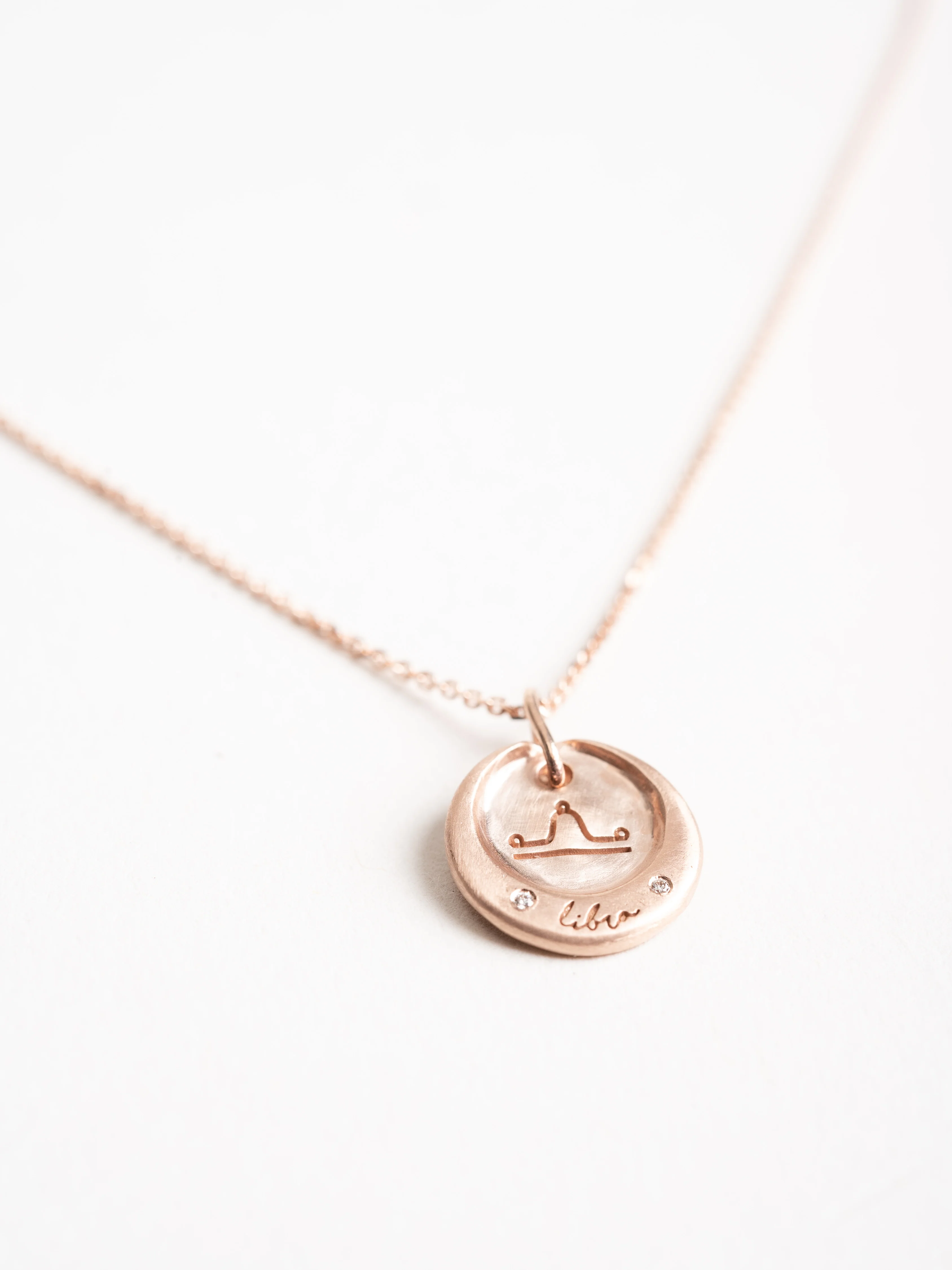 rose gold horoscope necklace - libra - Image 3