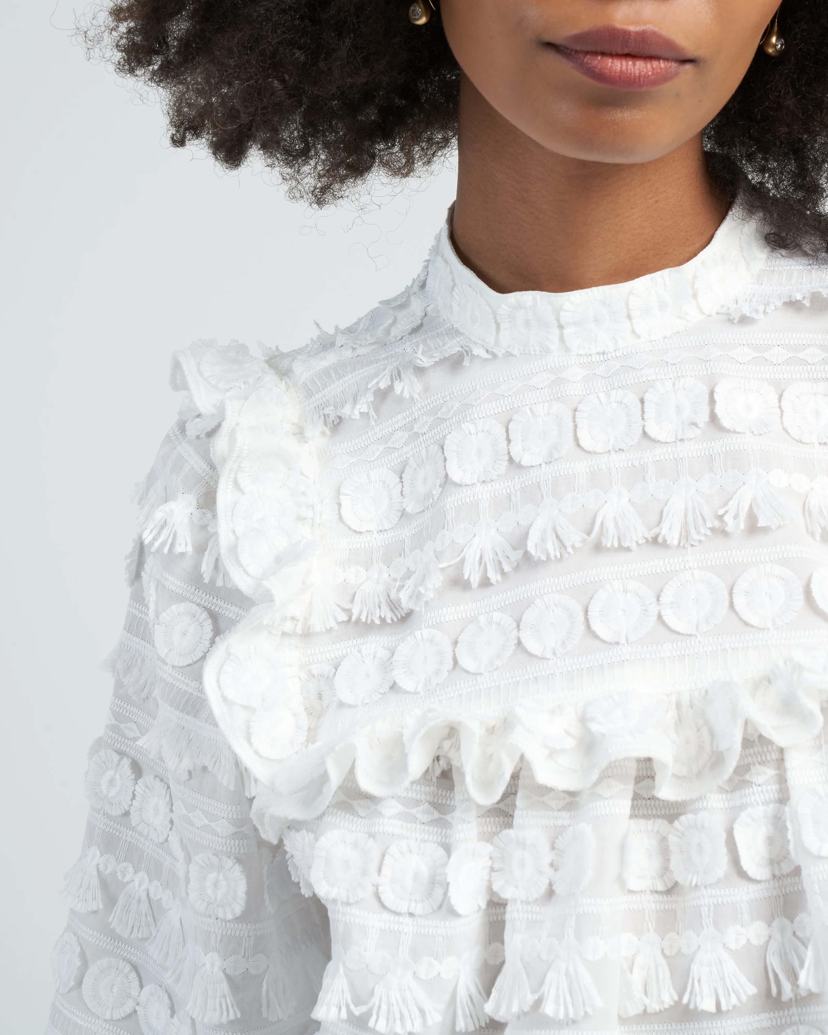 a-line blouse - white - Image 5