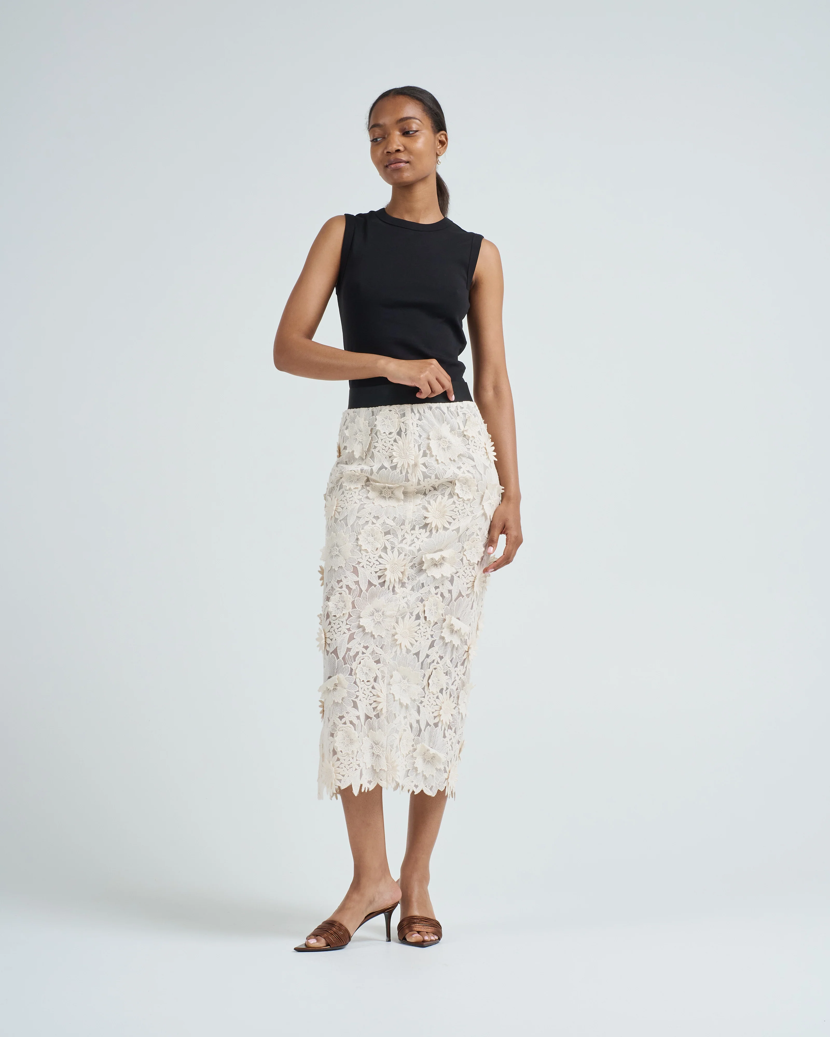applique pencil skirt - Image 3