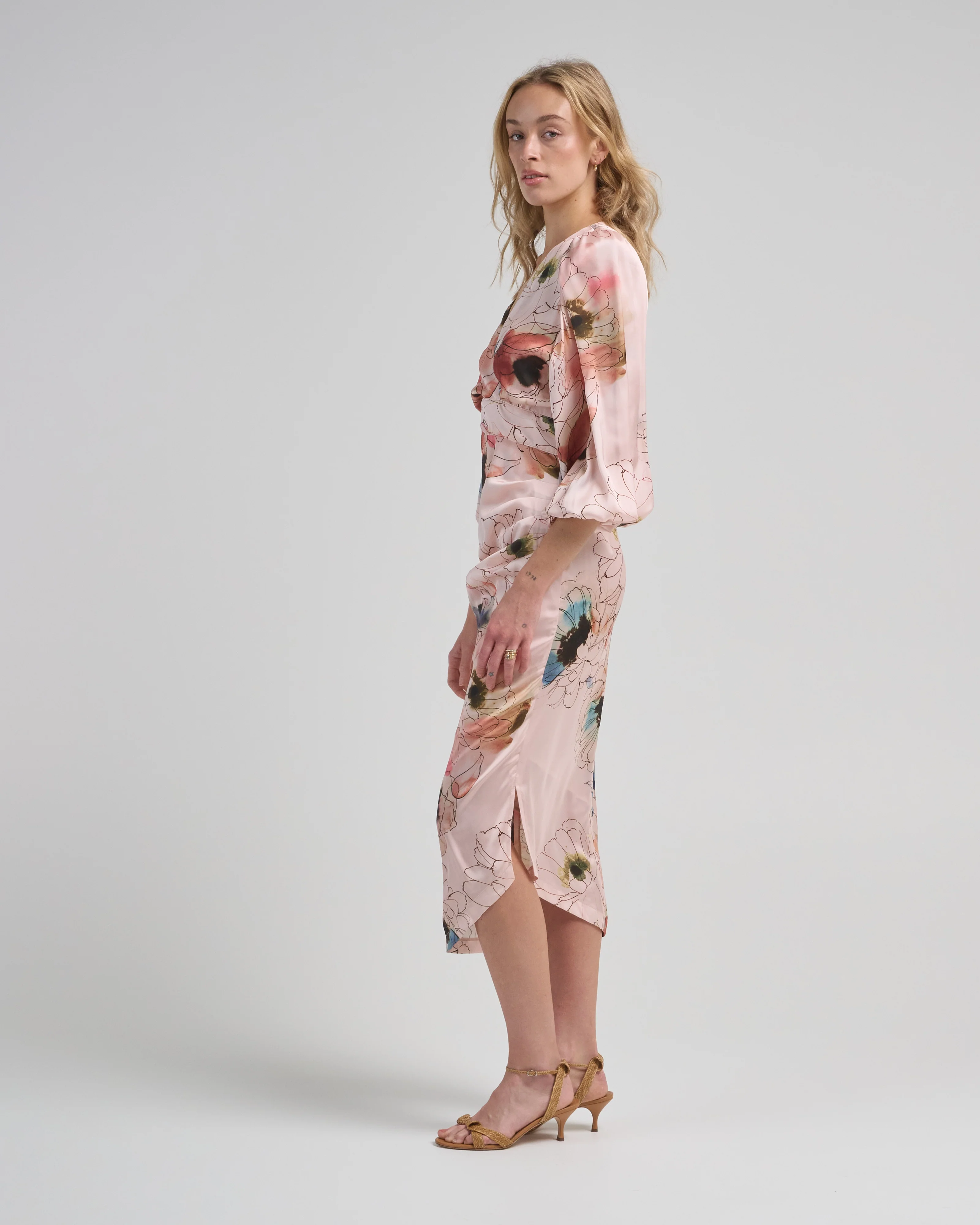 asymmetrical midi dress - Image 3