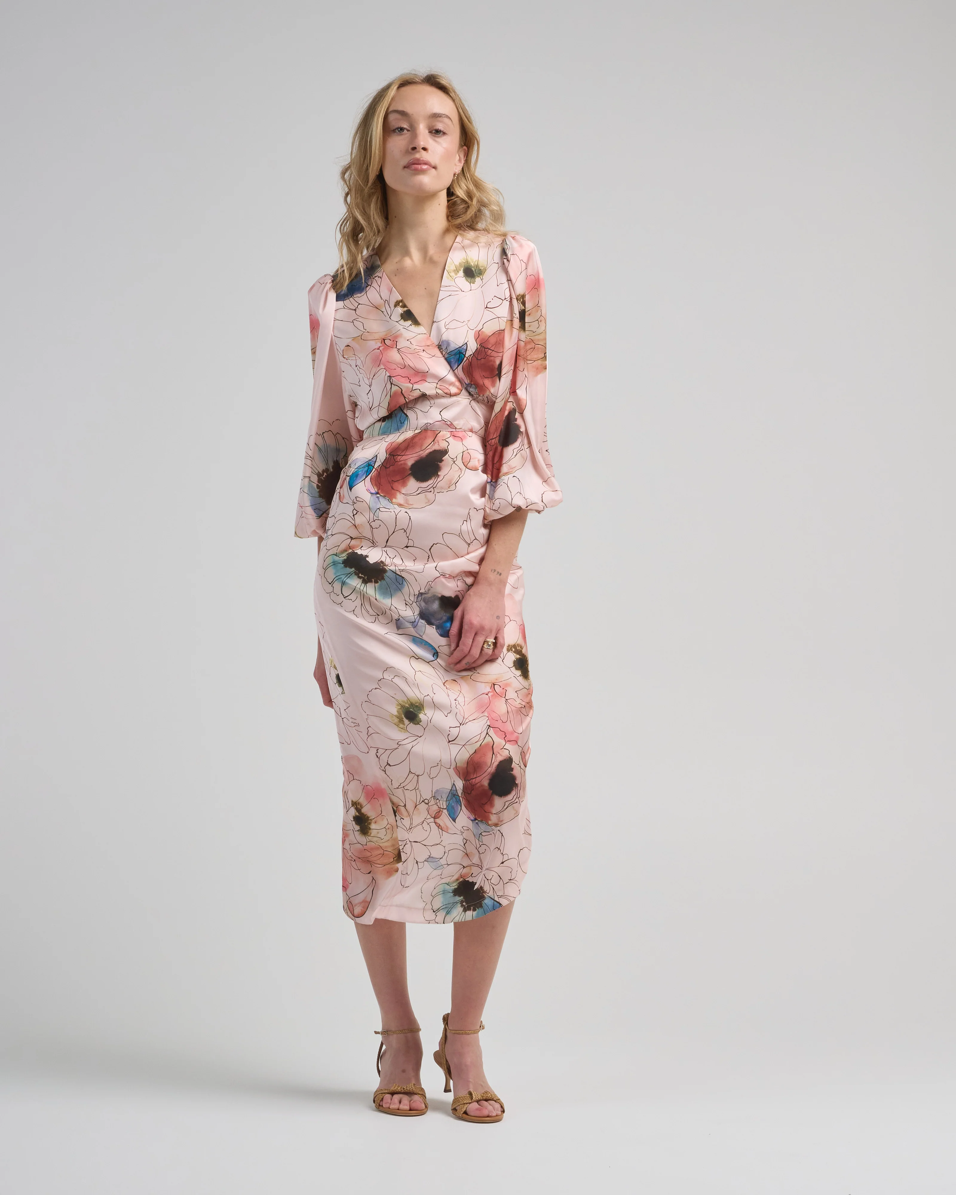 asymmetrical midi dress - Image 4
