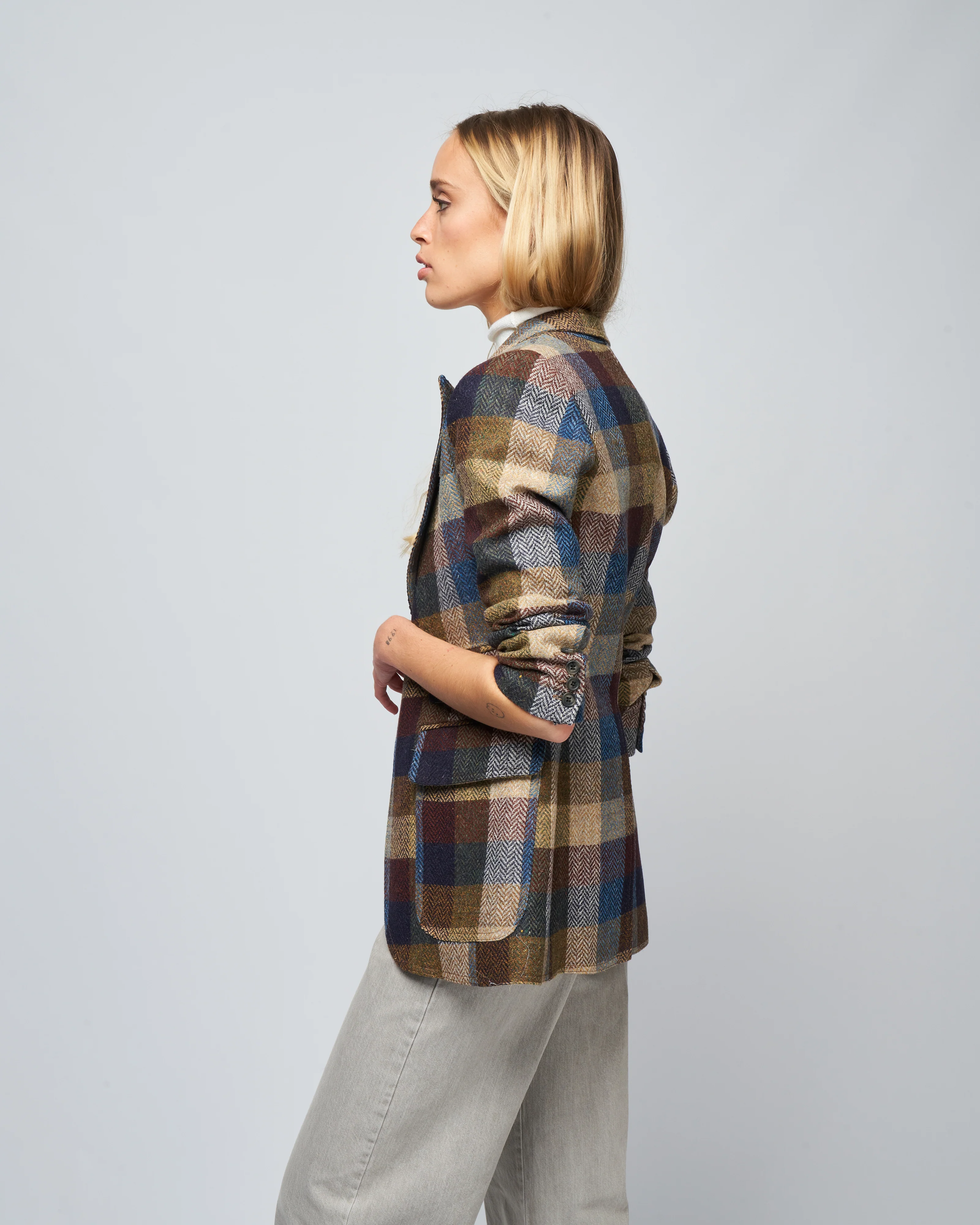 birkin blazer - peri lumberjacket check - Image 3