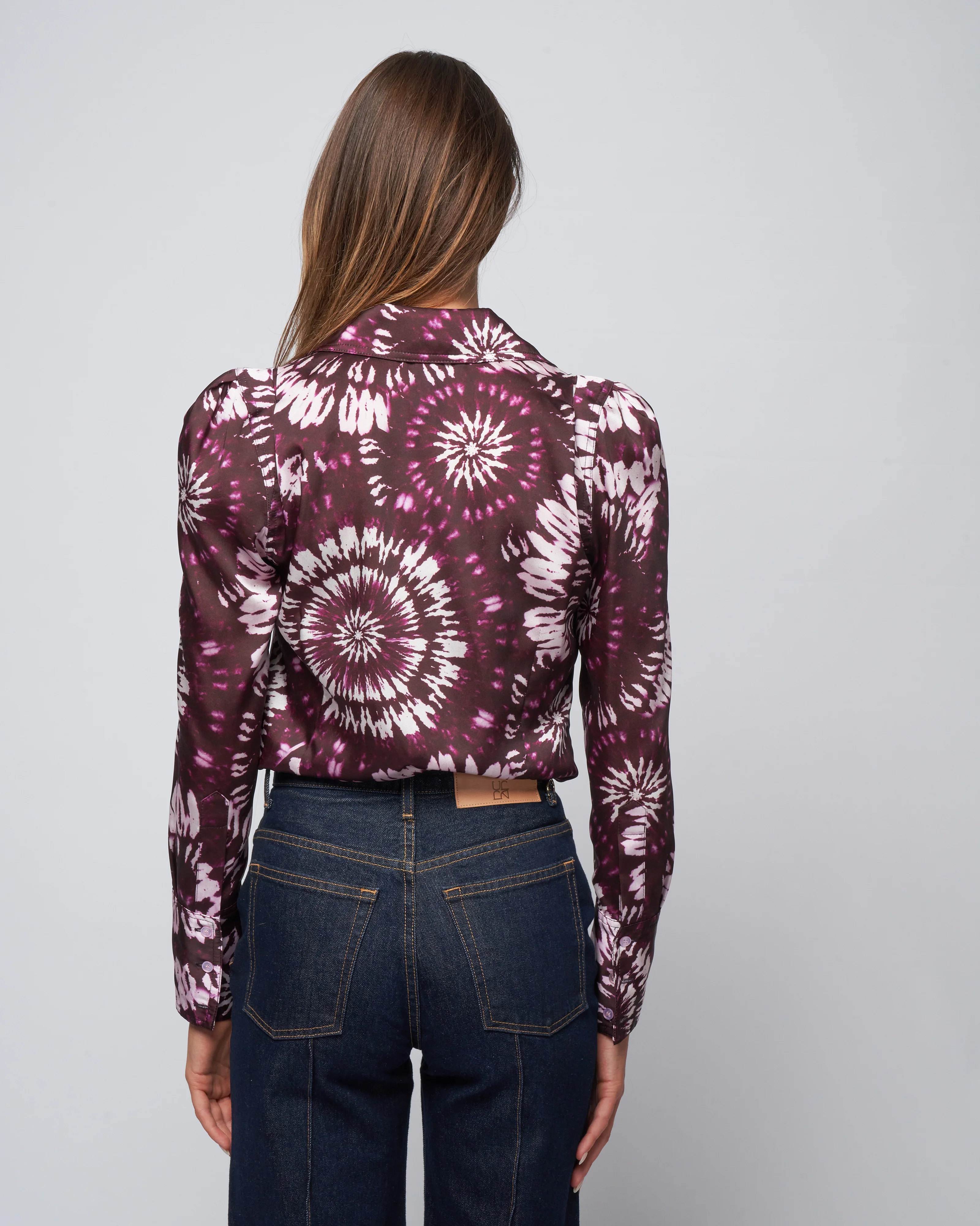 box pleat shirt - plum mandala - Image 4