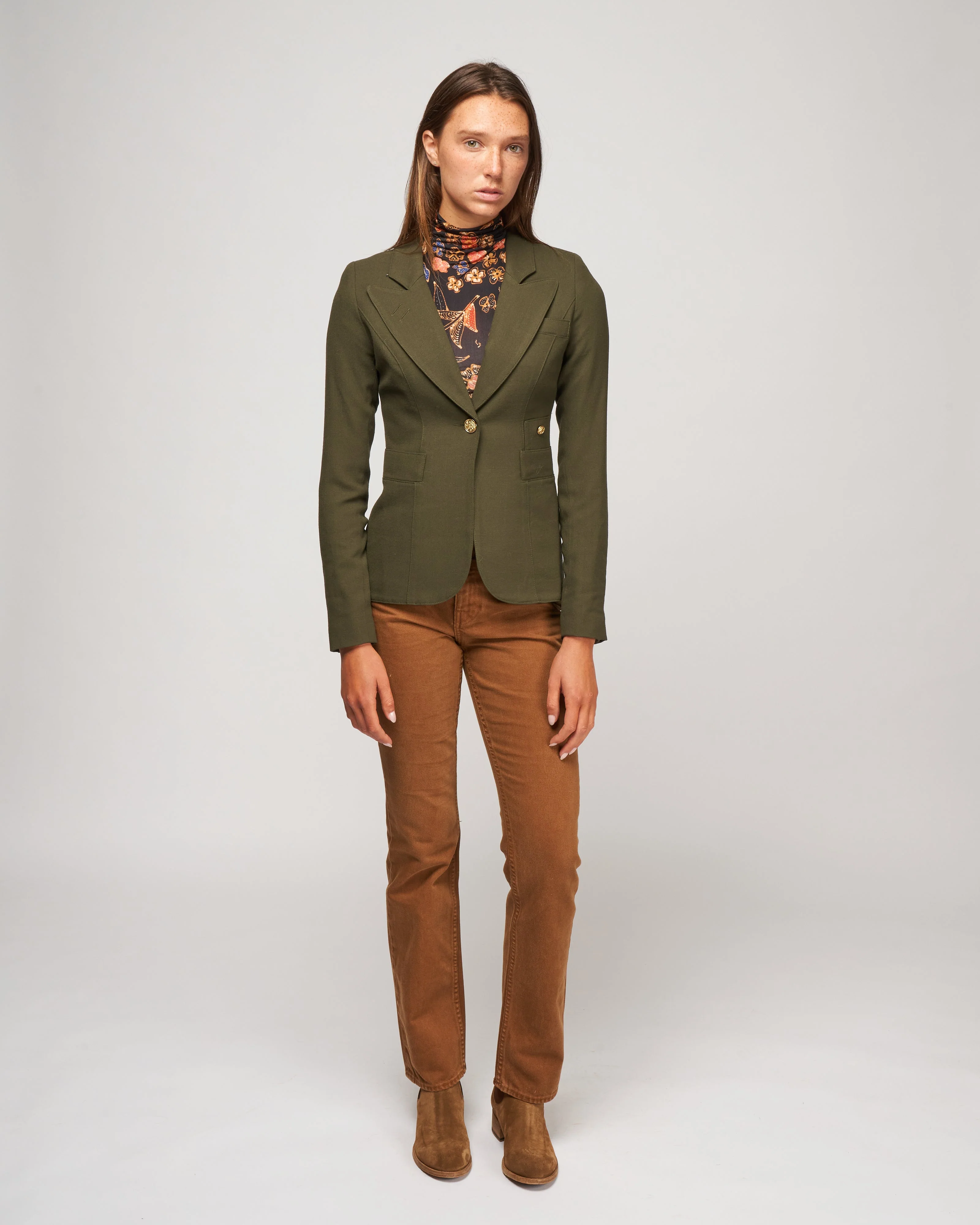 classic duchess blazer - army - Image 2