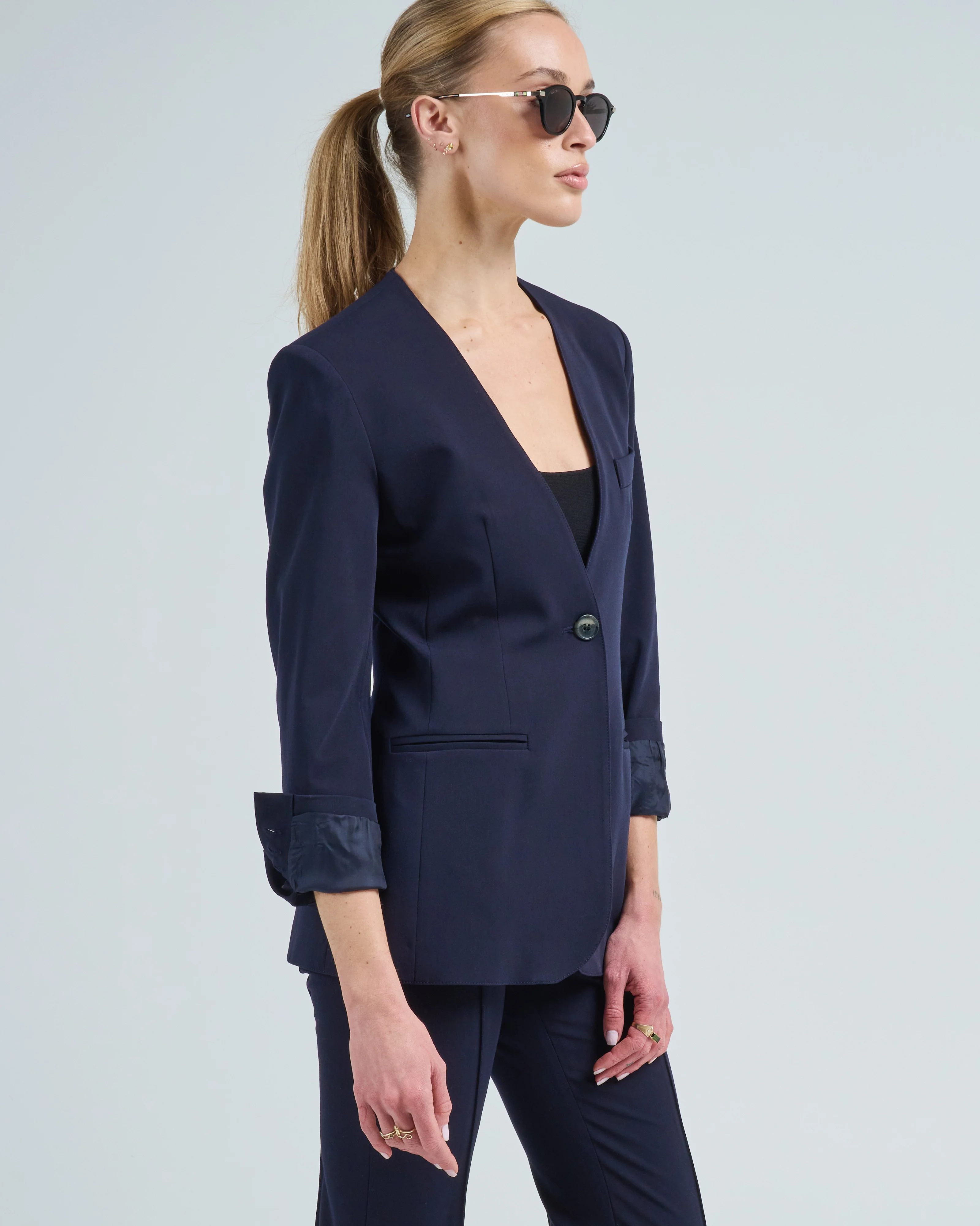 collarless blazer - Image 3