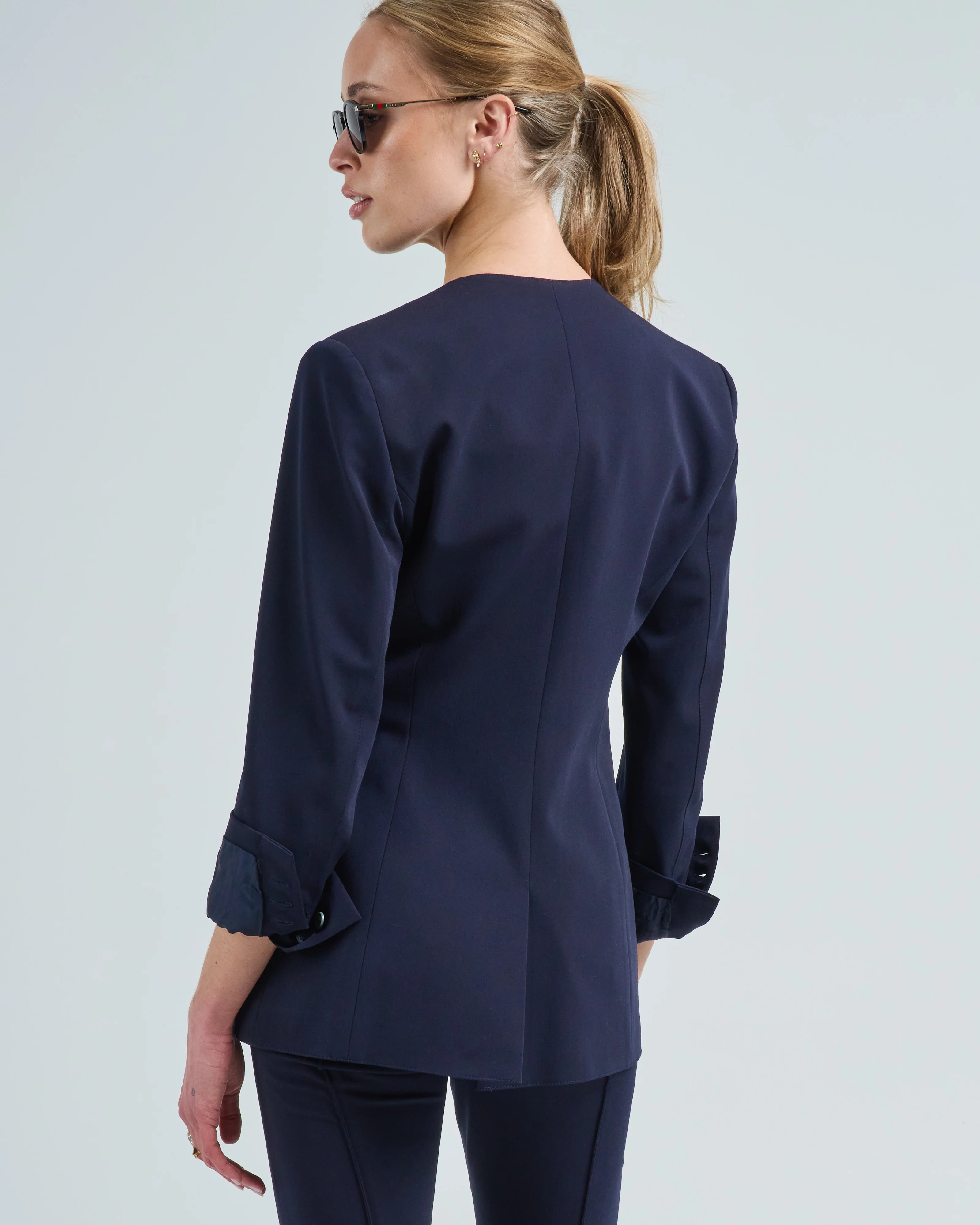 collarless blazer - Image 4