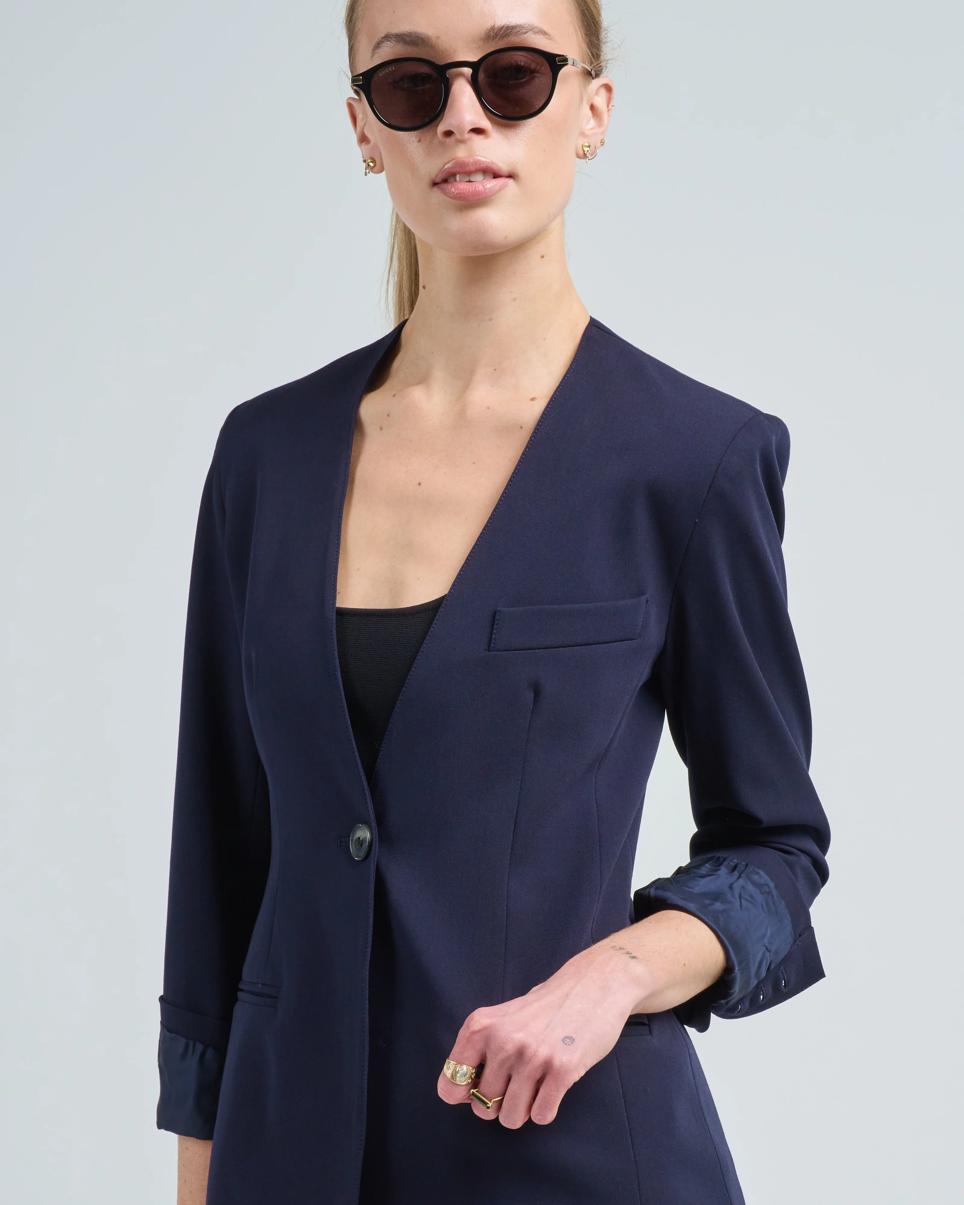 collarless blazer - Image 5