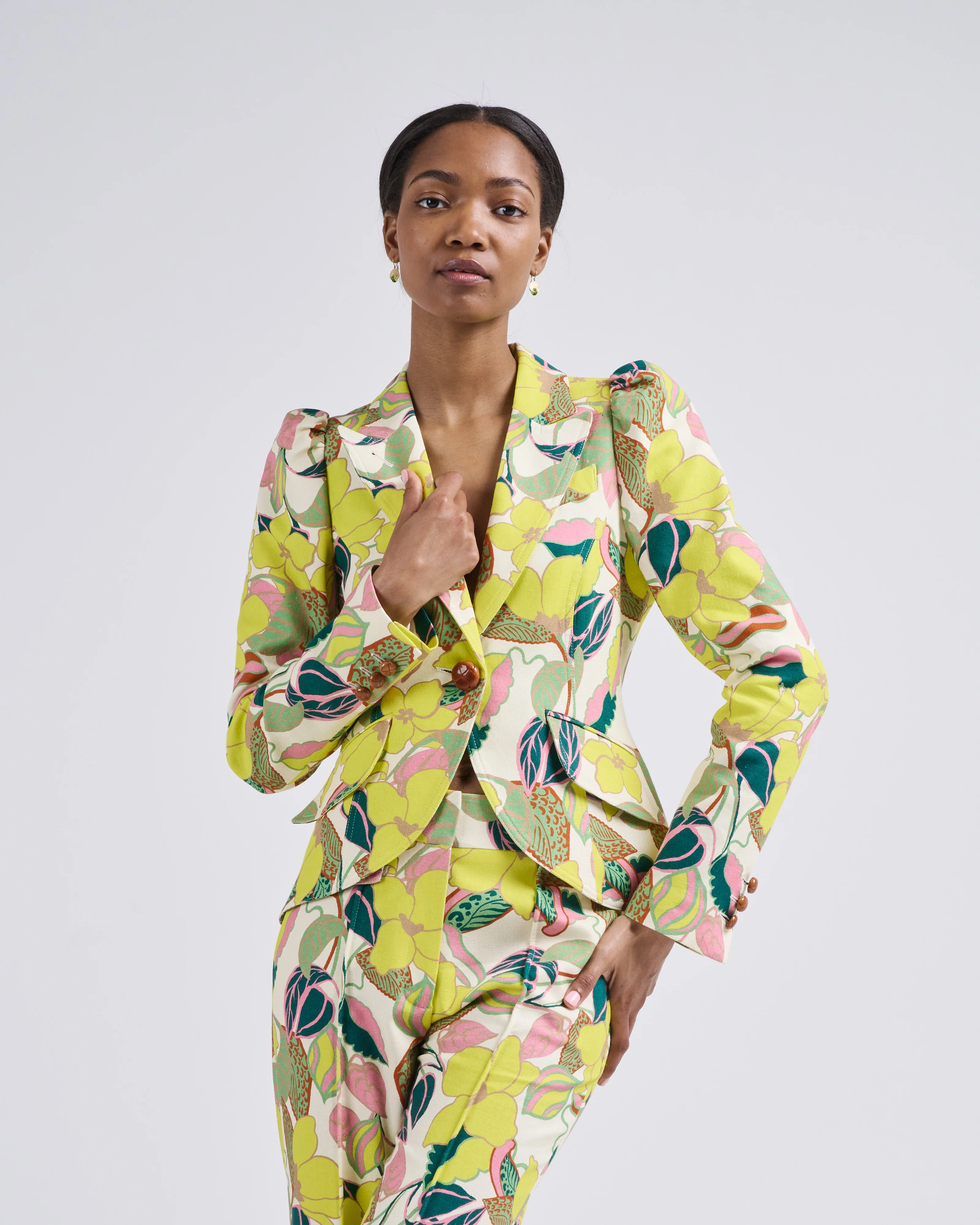 crop sleeve pouf blazer - Image 3