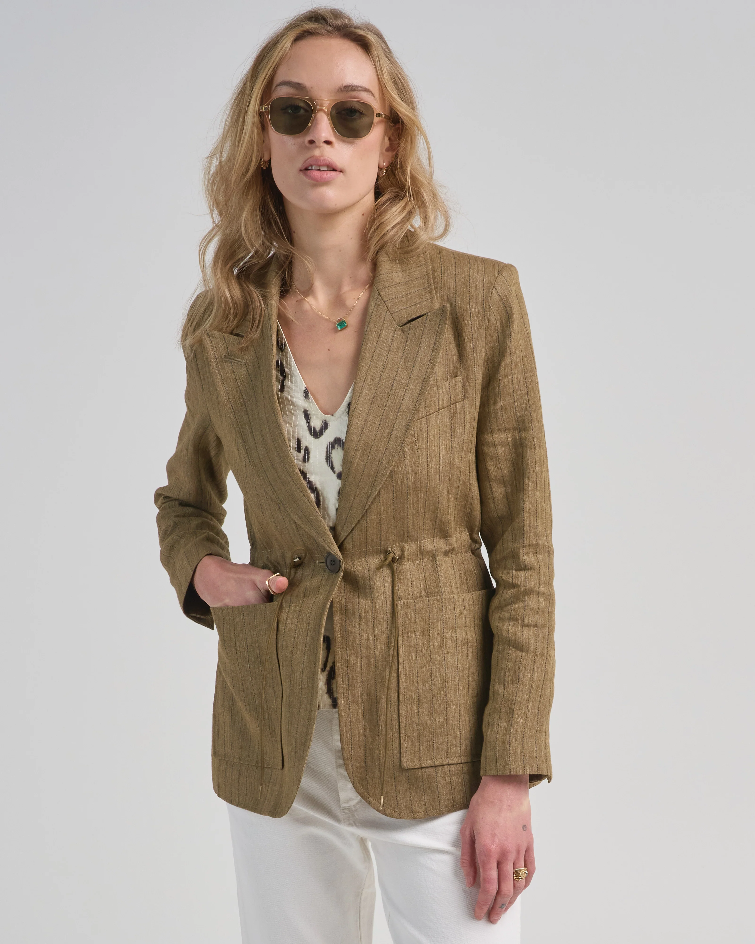 drawcord blazer - Image 2