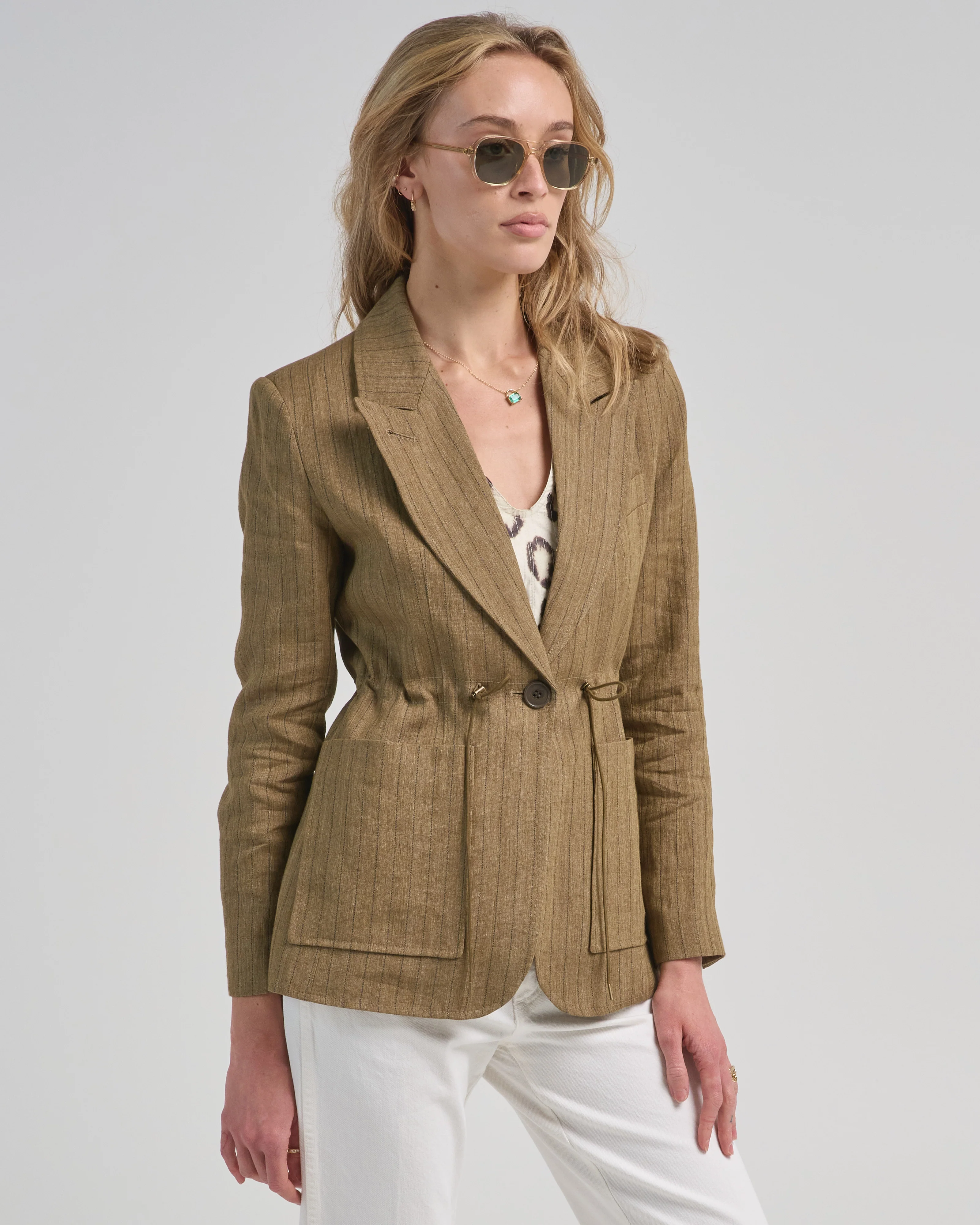 drawcord blazer - Image 3