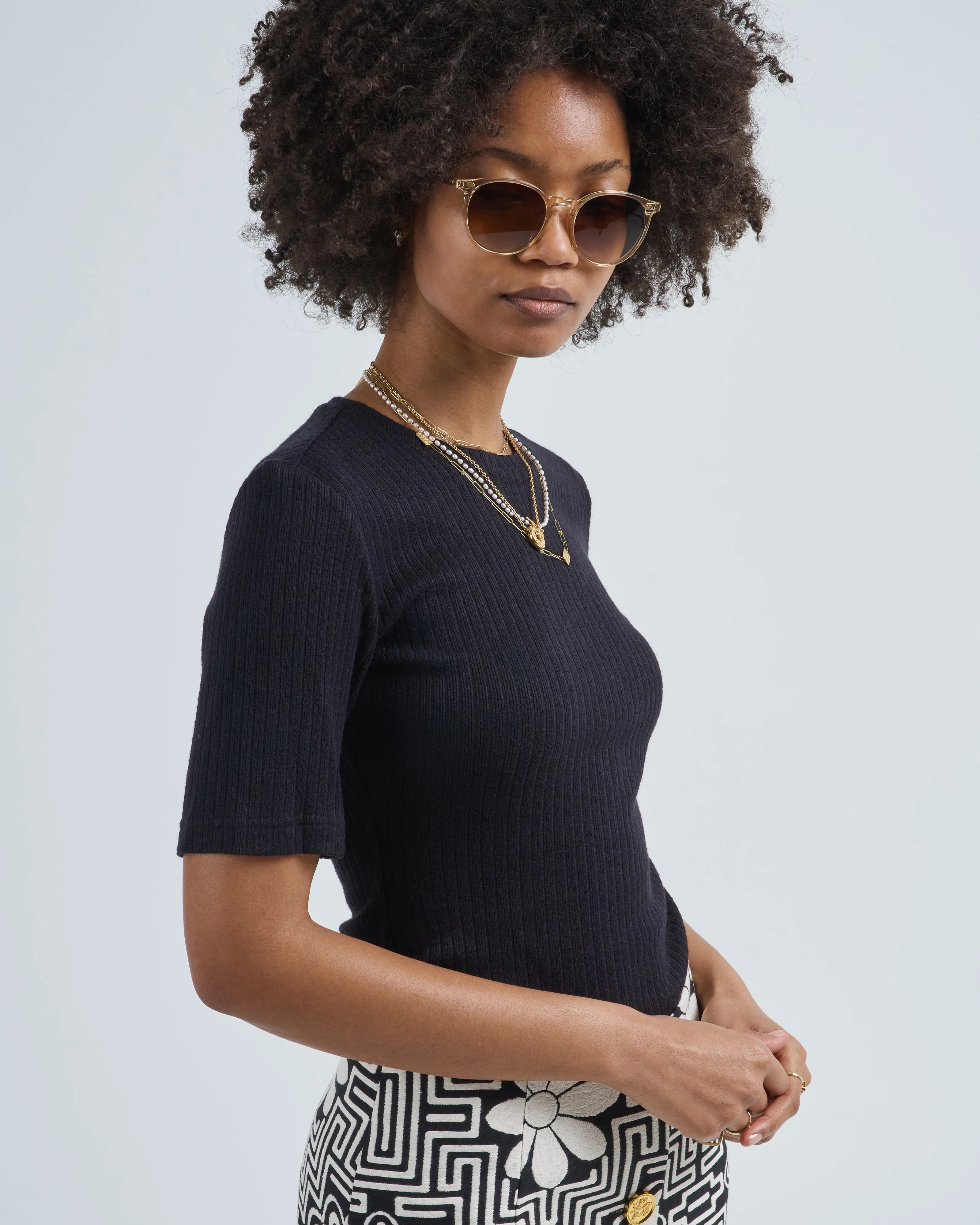 elbow sleeve knit crewneck - Image 5