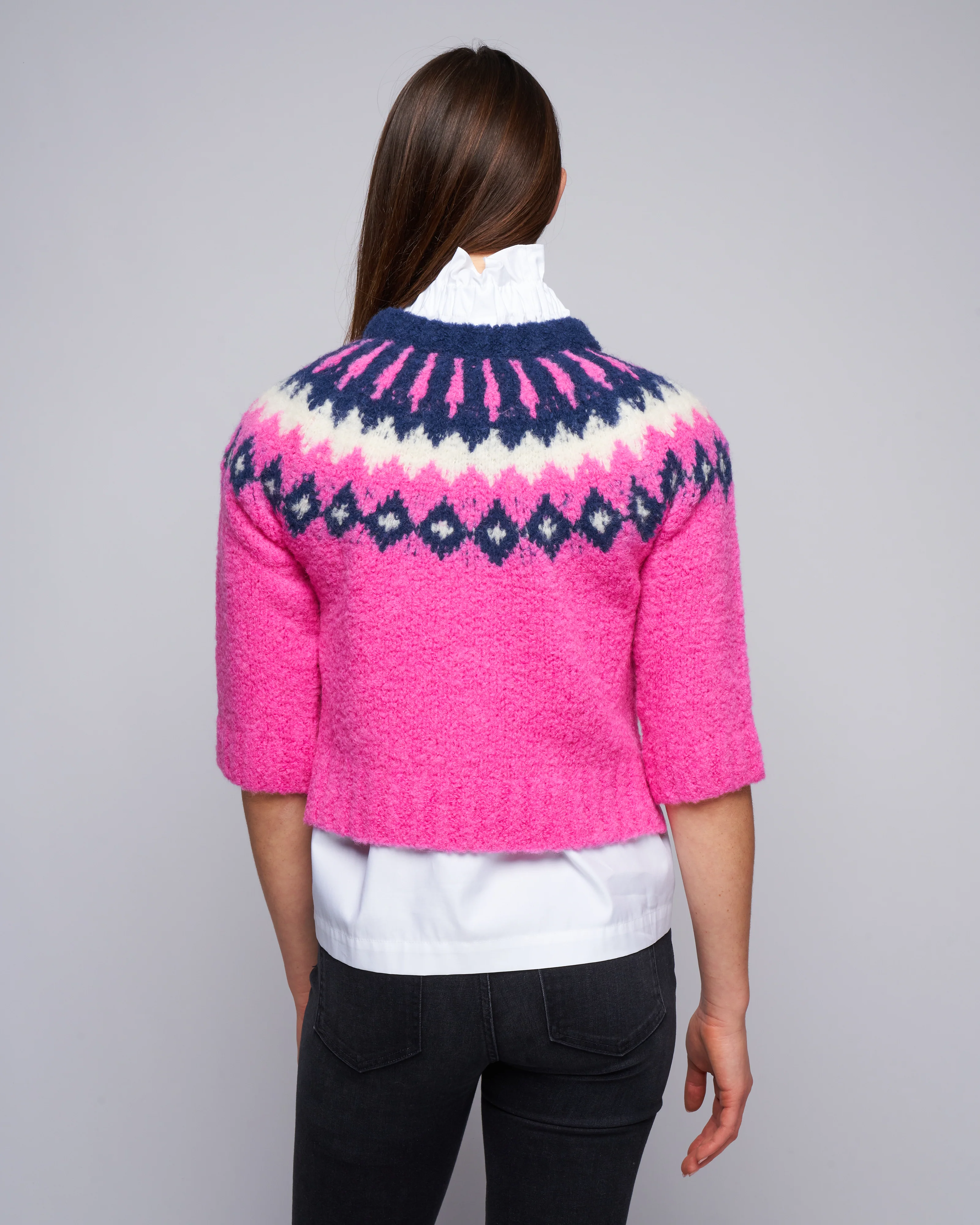 fair isle sweater - pink multi - Image 4