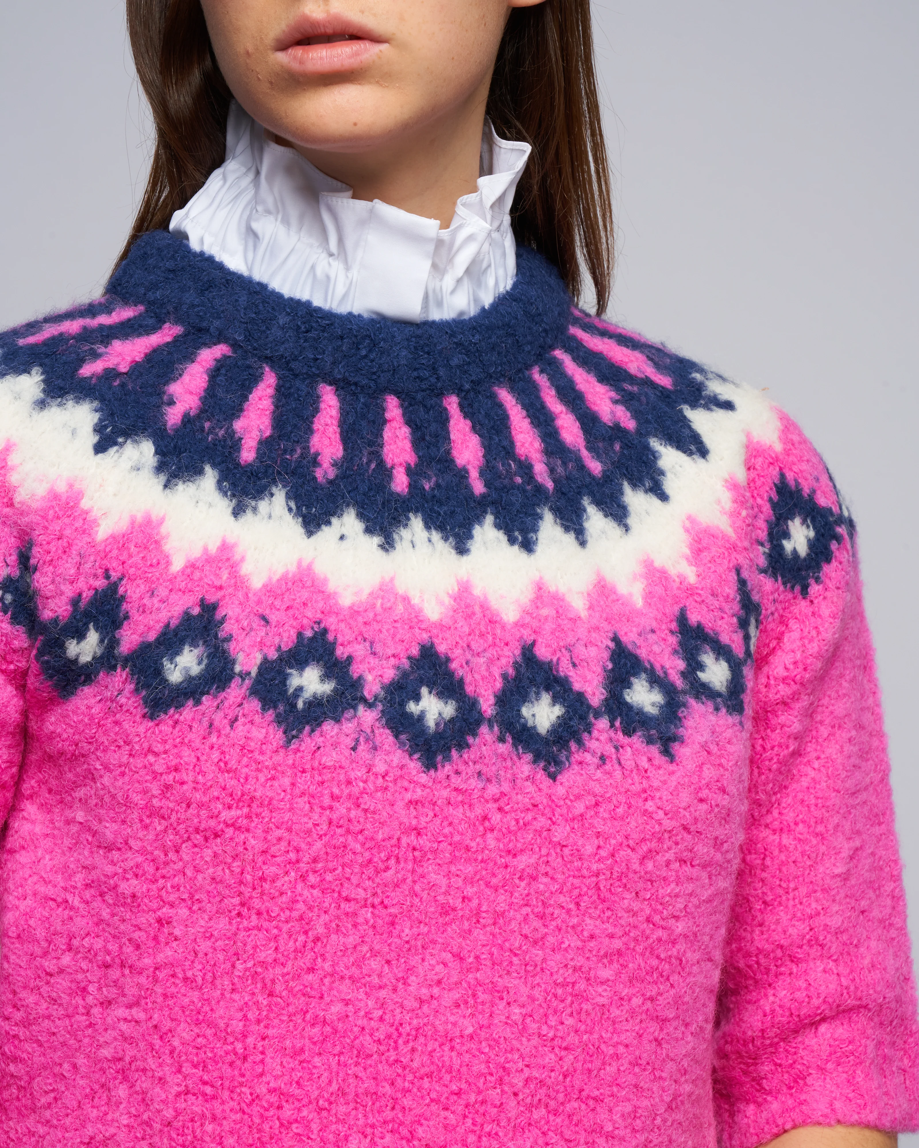 fair isle sweater - pink multi - Image 5
