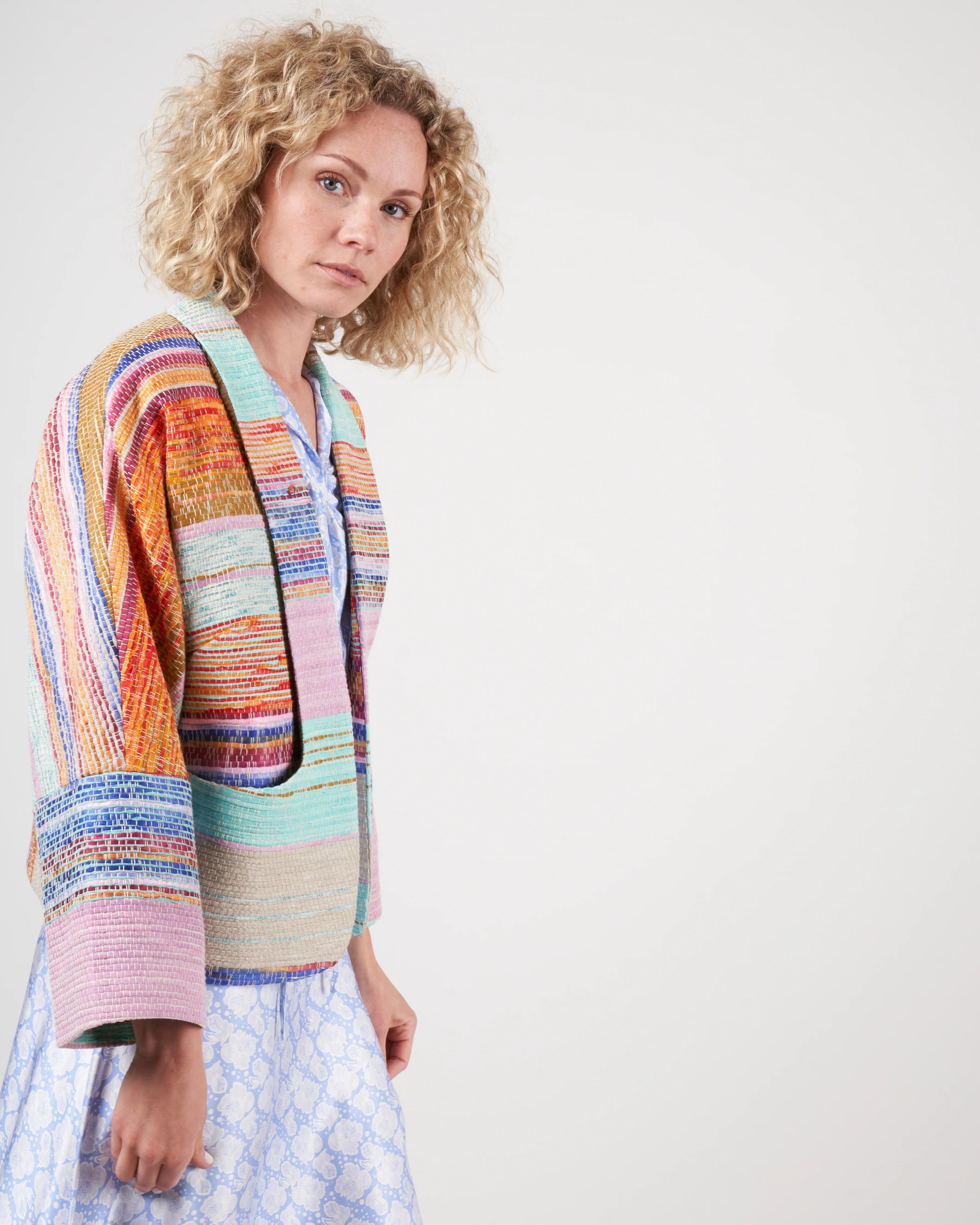 mini baja jacket - multi stripe jacquard - Image 2