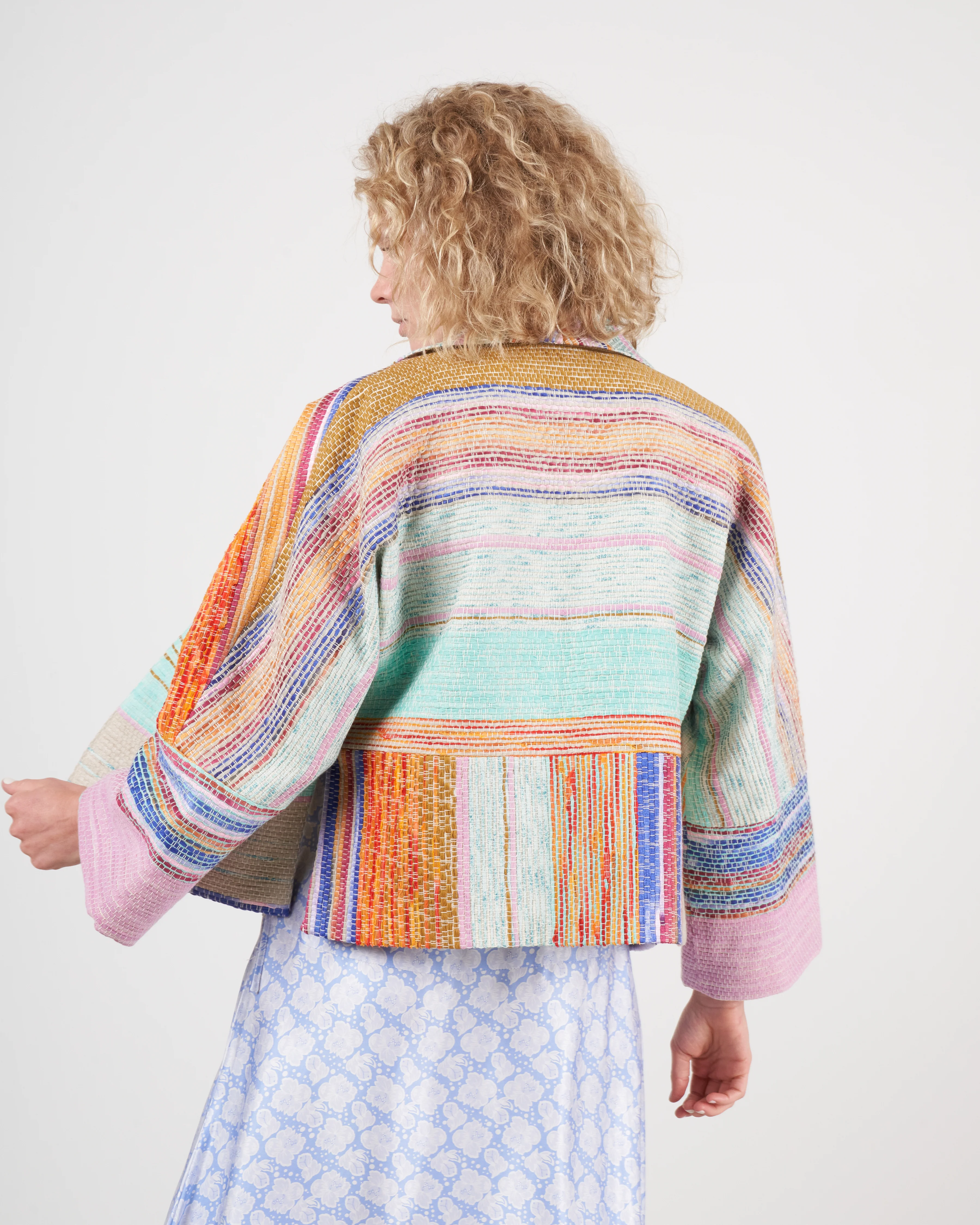 mini baja jacket - multi stripe jacquard - Image 3